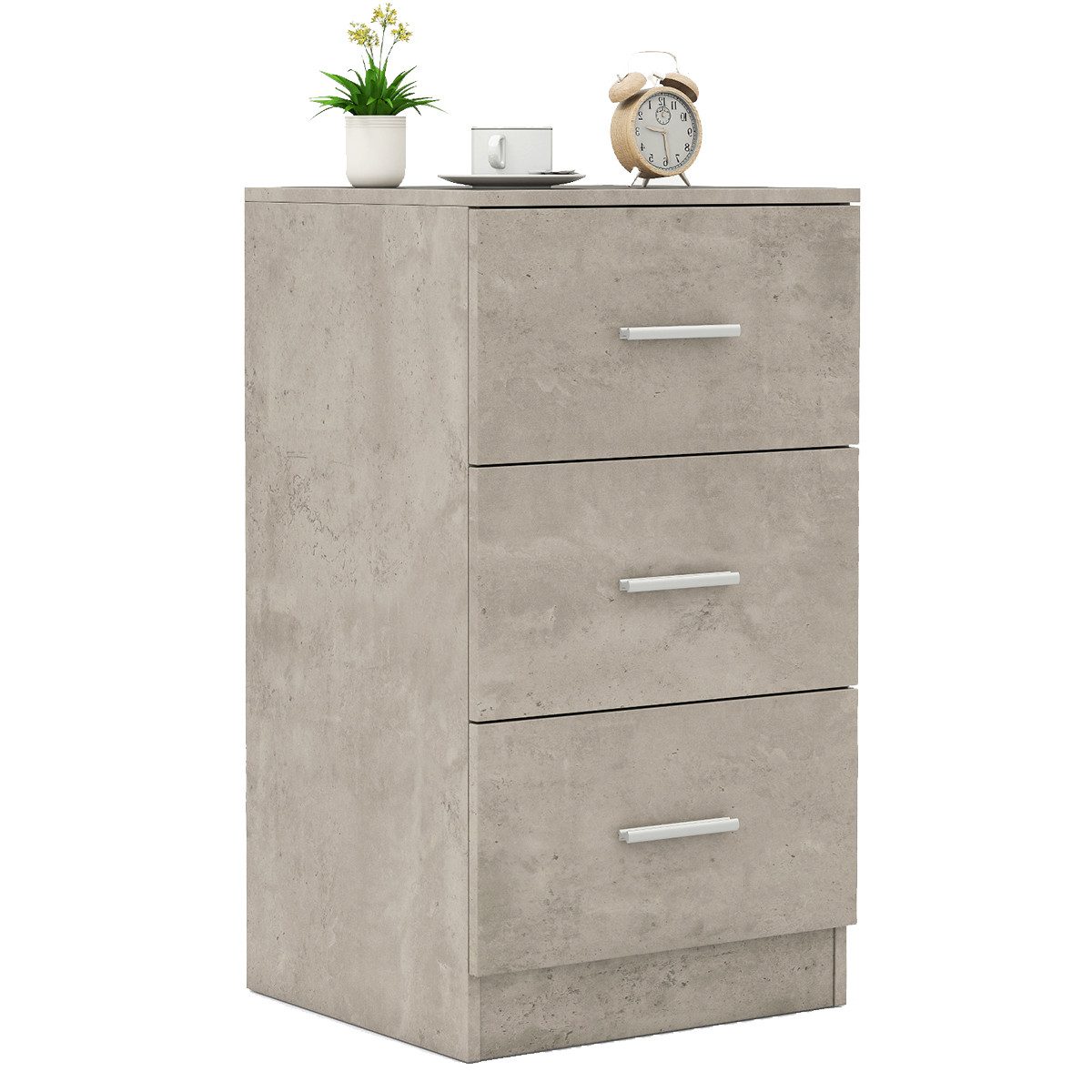COSTWAY Nachttisch (1-St), mit 3 Schubladen, Büroschrank Beistelltisch 37x3 günstig online kaufen