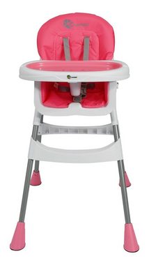 Clamaro Hochstuhl (Clamaro Kinder Baby Hochstuhl mit Sicherheitsgurt und 2in1 Tablett, Kinderhochstuhl klappbar, gepolstert, mit abwischbaren Sitzpostern und mit rutschfesten Standfüßen, Babyhochstuhl)