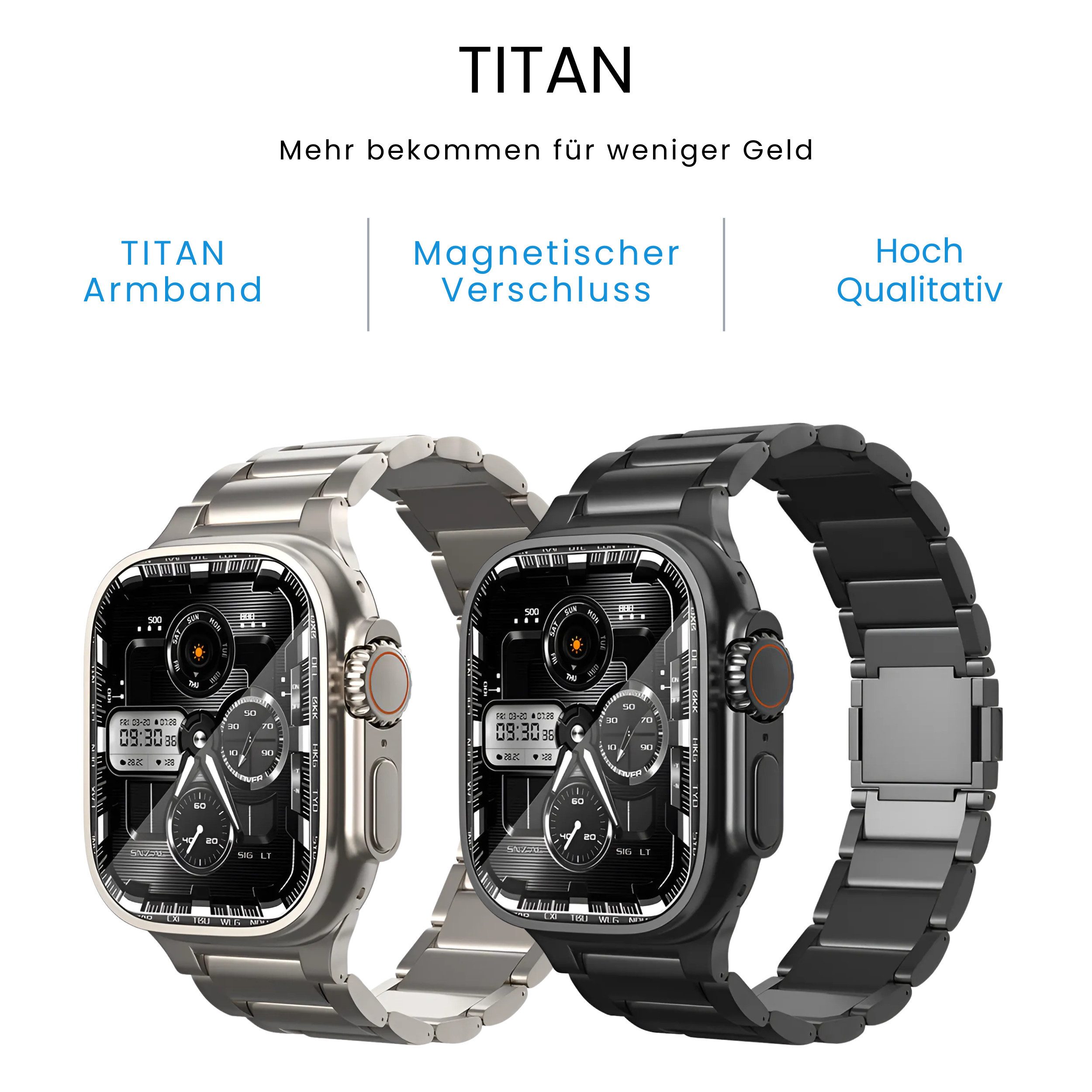 S&T Design Smartwatch-Armband Armband Titan für Apple Watch Magnetisch, Pre günstig online kaufen