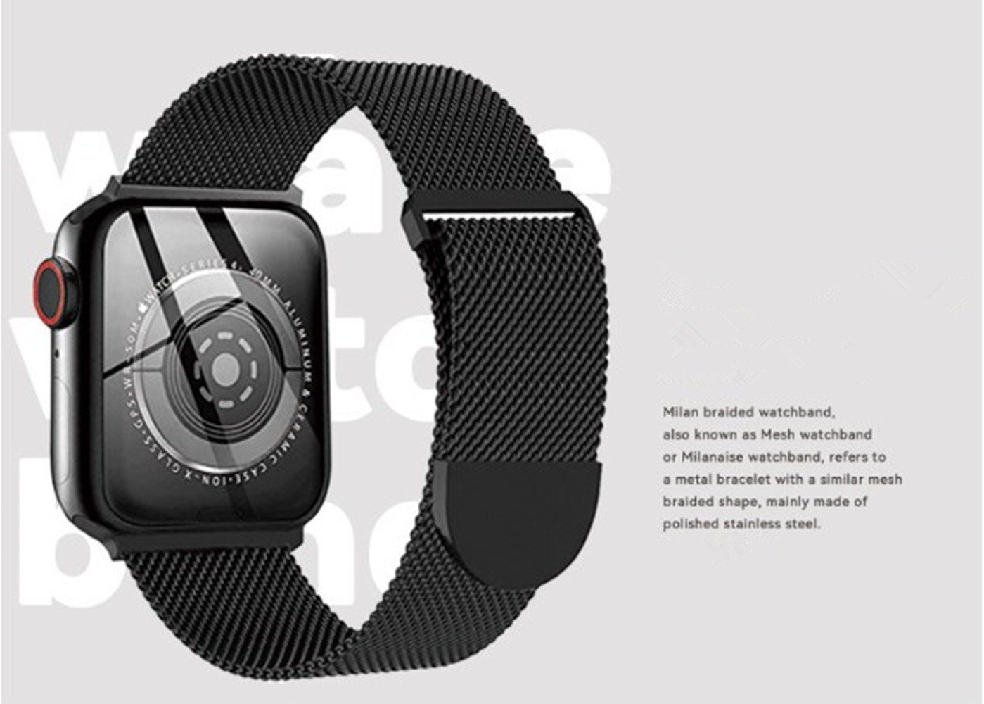 XDeer 8/7 Series Magnet Ersatzarmband Apple Verbesserter Armband 38/40/41mm mit 42/44/45mm, für Armband Watch und Metall Uhrenarmband für iWatch