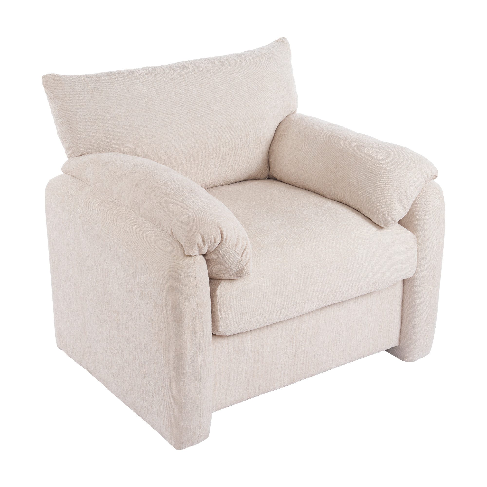 KLAM HOME Sessel Modernes Design Chenille-Stoff günstig online kaufen