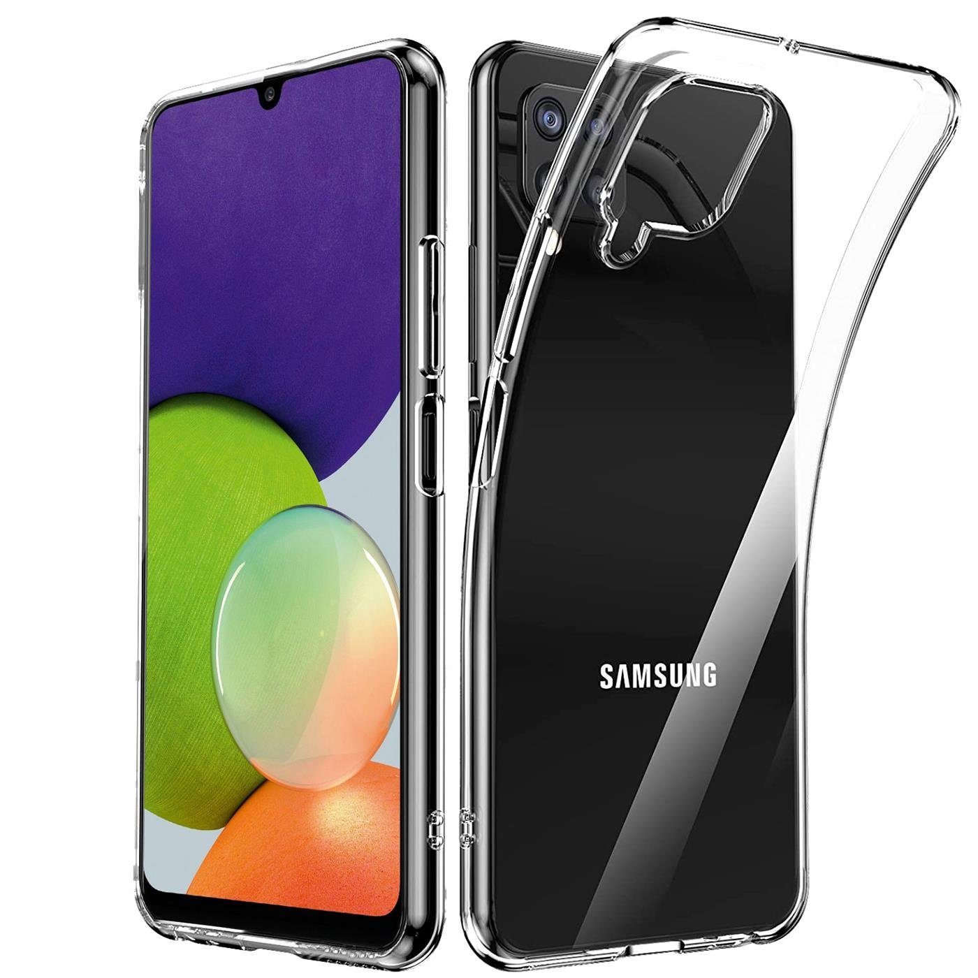 CoolGadget Handyhülle Transparent Ultra Slim Case für Samsung Galaxy A22 4G 6,4 Zoll, Silikon Hülle Dünne Schutzhülle für Samsung A22 / Samsung M22 Hülle