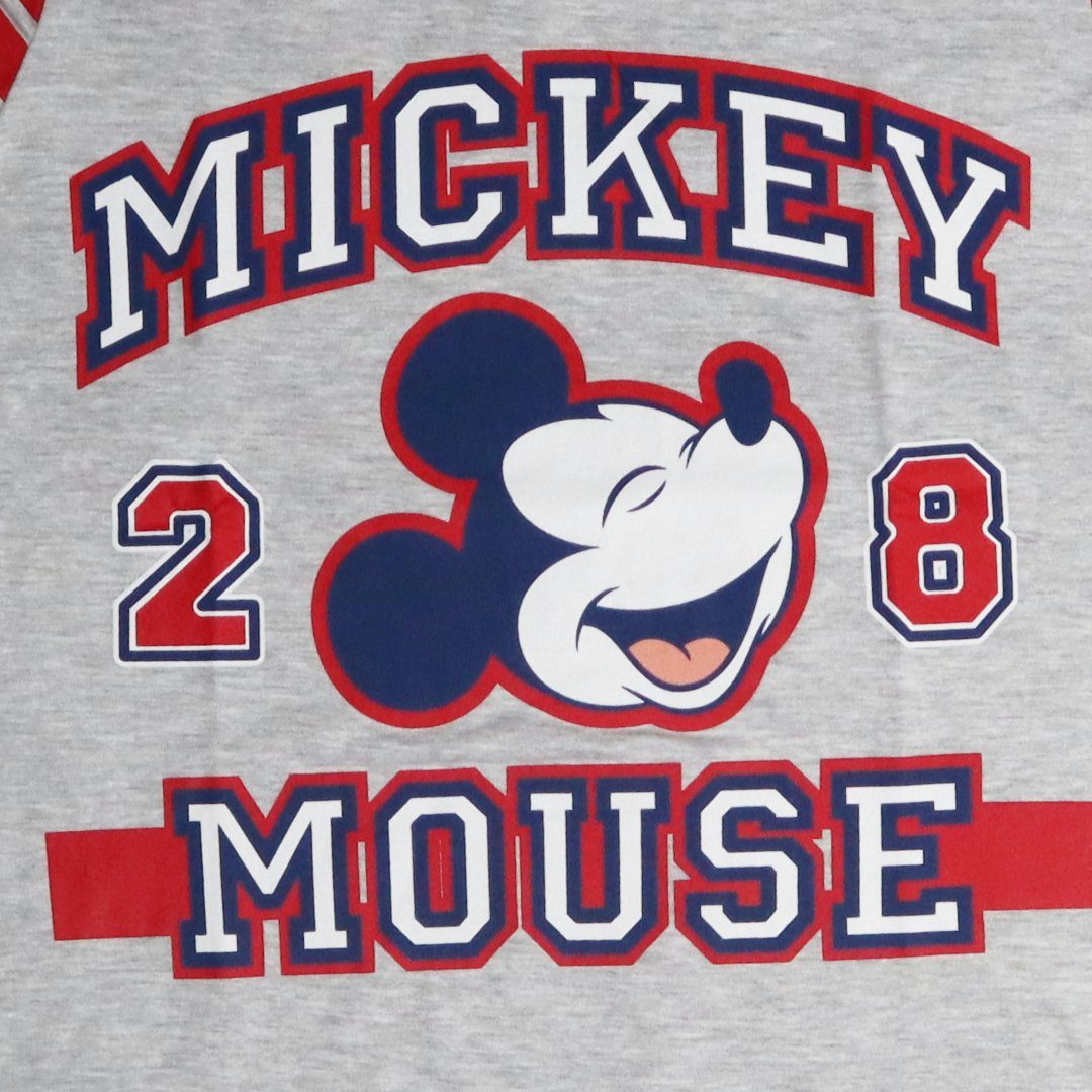 Nachthemd XL Disney kurzarm Disney Grau XS Pyjamaoberteil Maus Mickey bis Damen Gr. Schlafshirt