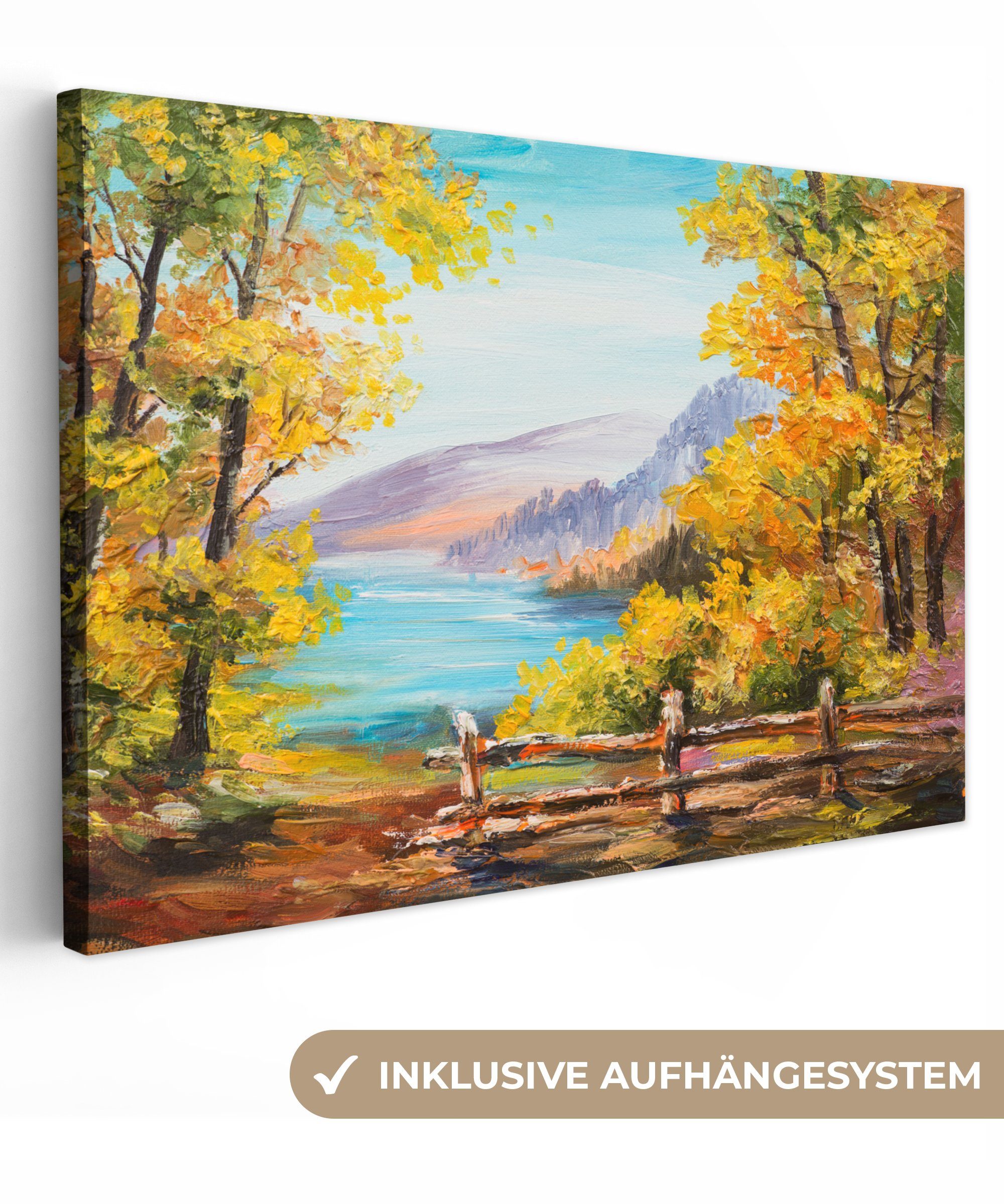 OneMillionCanvasses® Leinwandbild Malerei - Ölfarbenoptik - günstig online kaufen