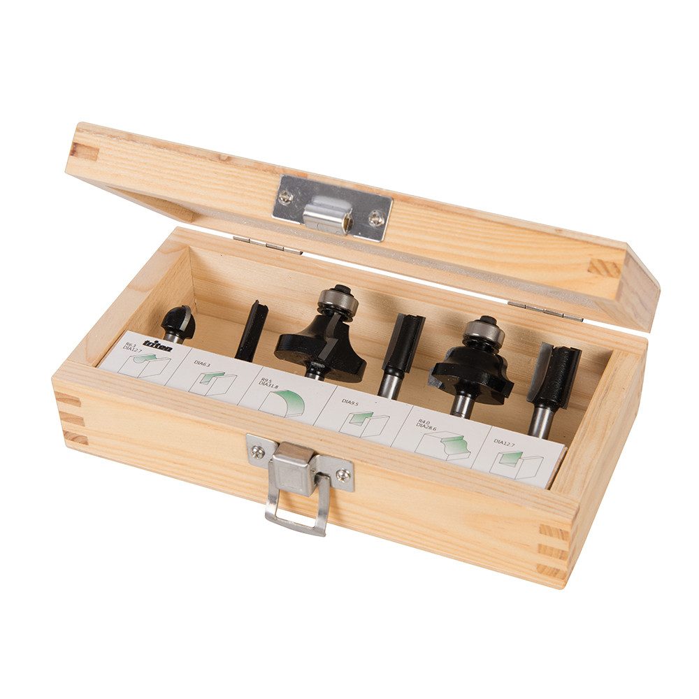 Fräser-Set Einsteigerpaket 1/4-Zoll Fräser Set 6-tlg.