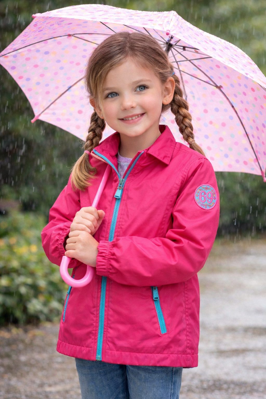 Kaiser24 Regenjacke Kinder Regenjacke Wetter Blouson pink / rosa