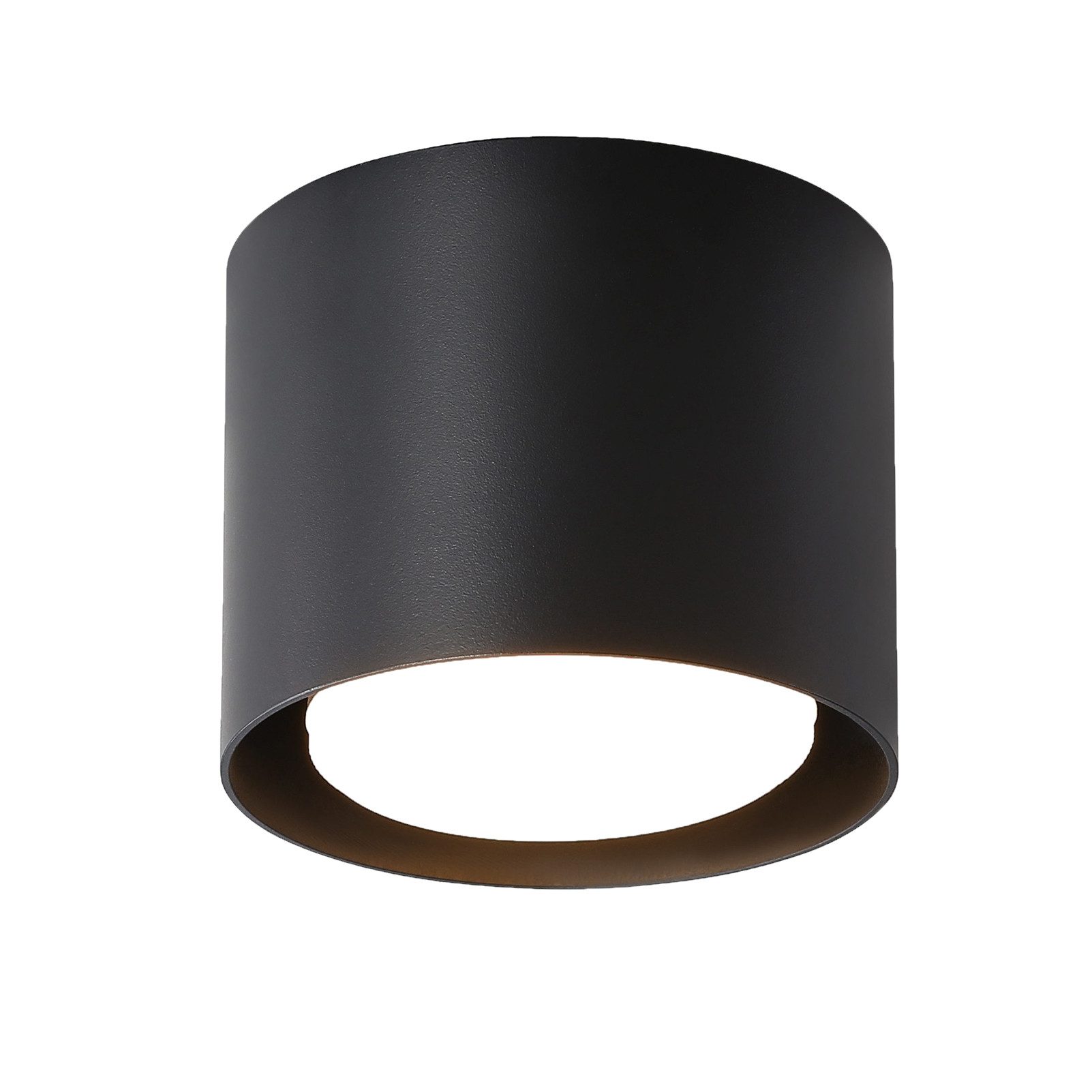 Nettlife LED Deckenspot Rund Aufbaustrahler Schwarz 5W kleine schwenkbar Aluminium GX53, 30° drehbar, LED fest integriert, Warmweiß, GX53 Leuchtmittel für Küche Wohnzimmer Esszimmer Büro Flur