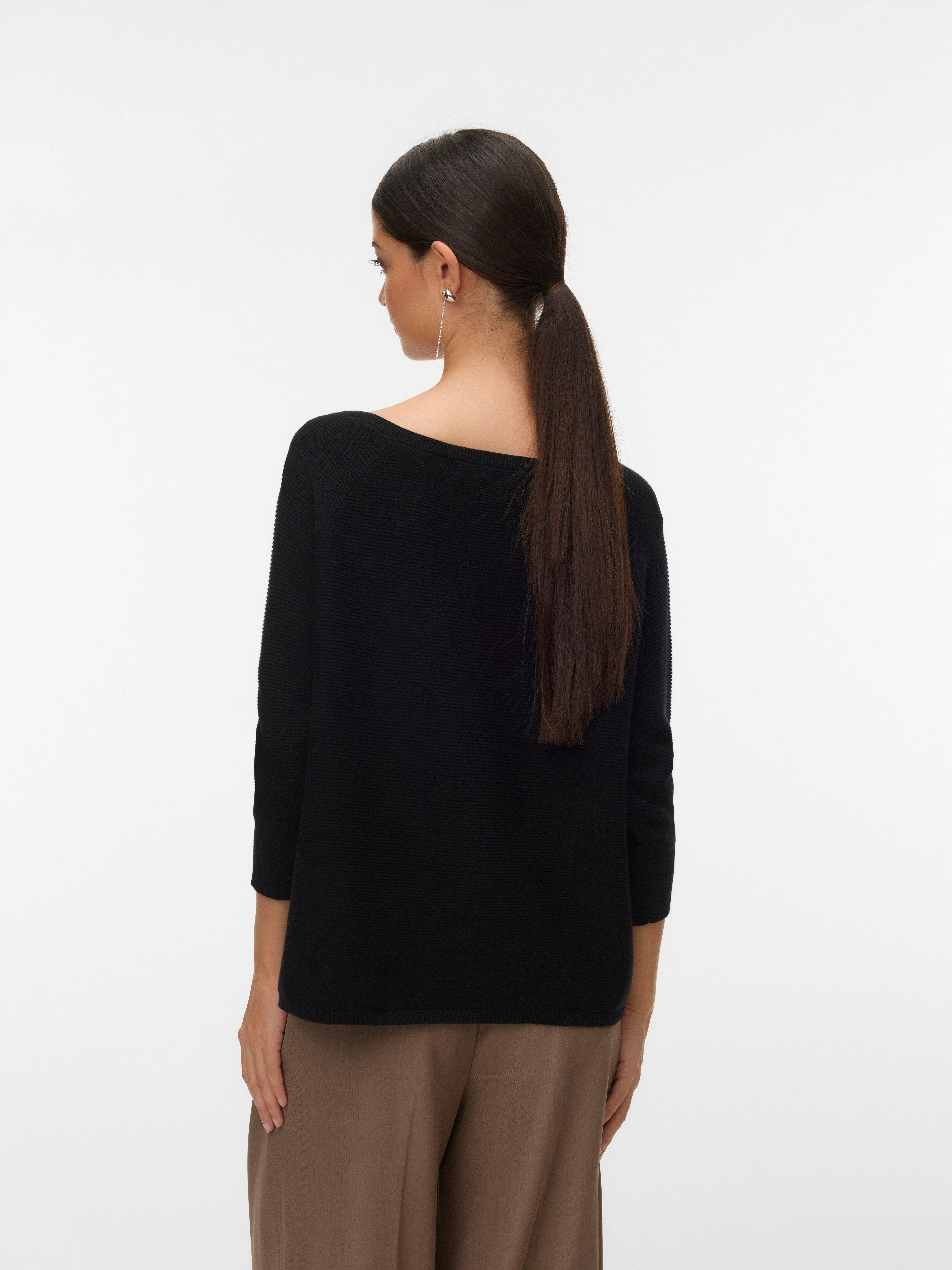 Vero Moda Strickpullover VMNEW NORA 3/4 BOATNECK PULLOVER NOOS