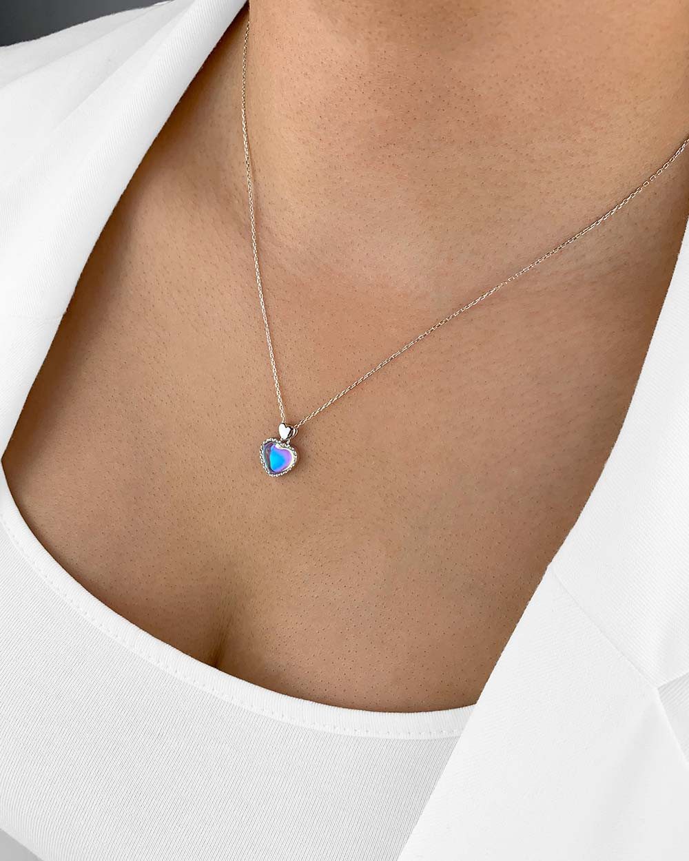 DANIEL CLIFFORD Herzkette 'Dania' Damen Halskette Silber 925 Herz Anhänger günstig online kaufen