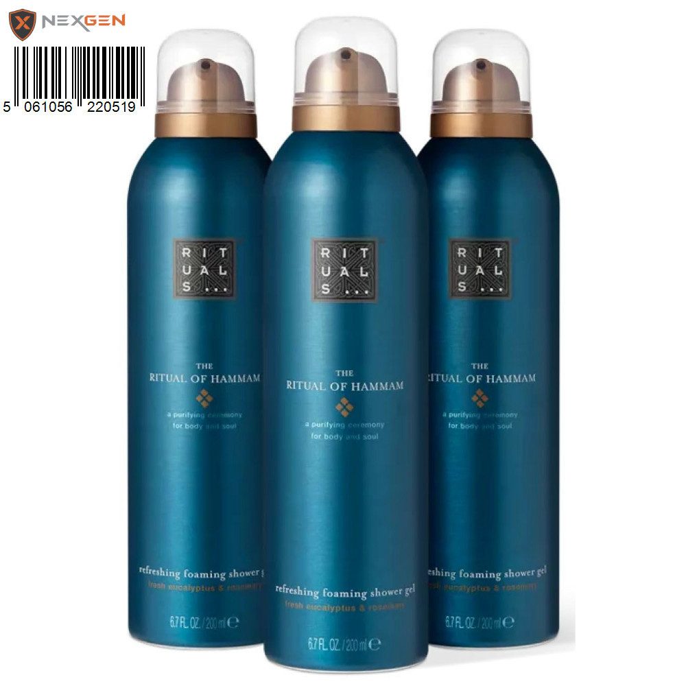 Rituals Duschgel von Ritual of Hammam Vorteilspack: 3x200ml mit Eukalyptus und Arganöl