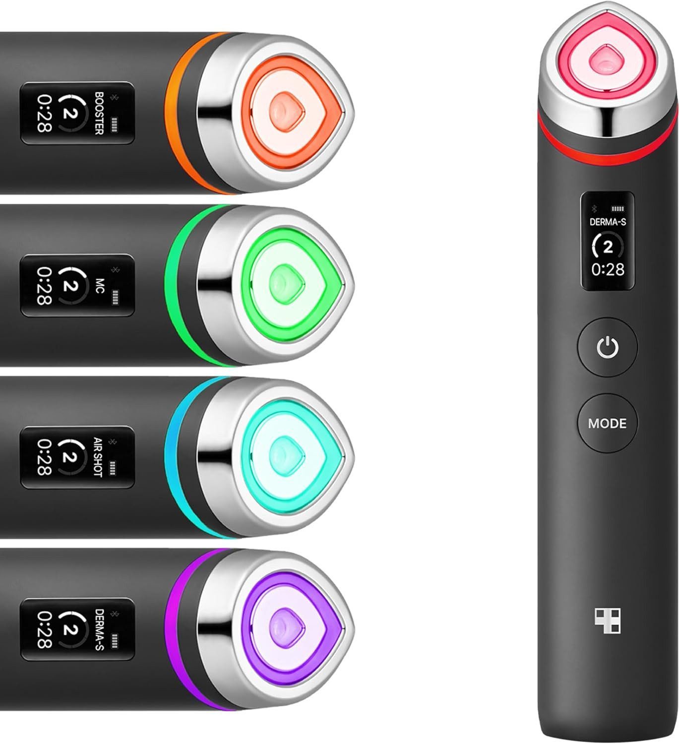 Medicube Lichttherapiegerät Age-R Booster Pro – 6-in-1 LED Уход за кожейgerät für strahlende Haut, verbesserte Absorption und Porenpflege, Kein Gel erforderlich, Für alle Hauttypen, 6-in-1 Pflegegerät, LED-Therapie, Mikrostrom