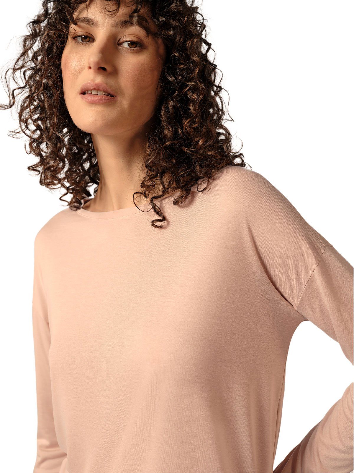 HUBER T-Shirt Damen Shirt langarm hautnah Night Basic Selection (Stück, 1-tlg) -