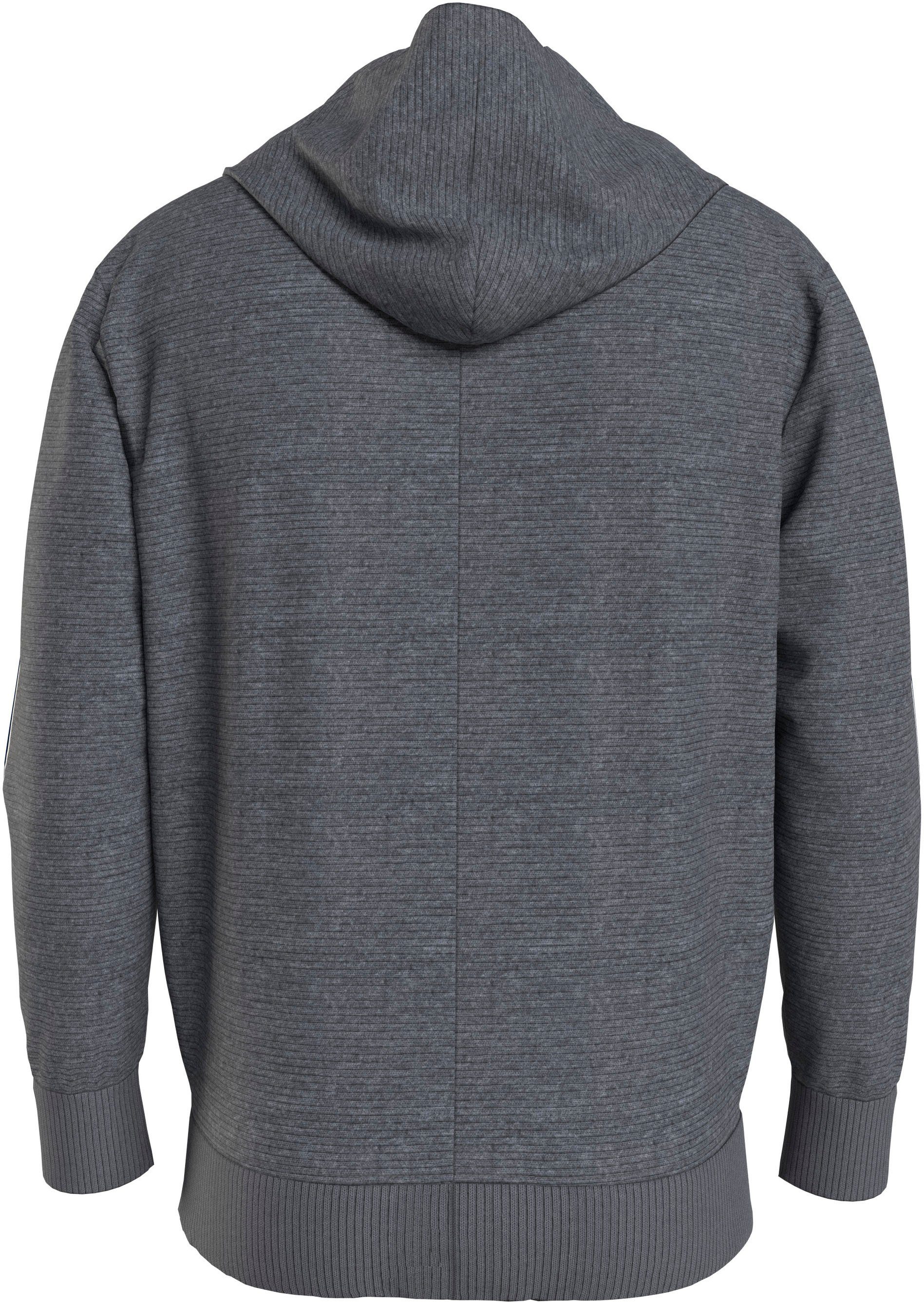 Ärmeln grey HWK FZ an den Markenlabel Tommy dark Hoodie mit Underwear HOODIE Hilfiger