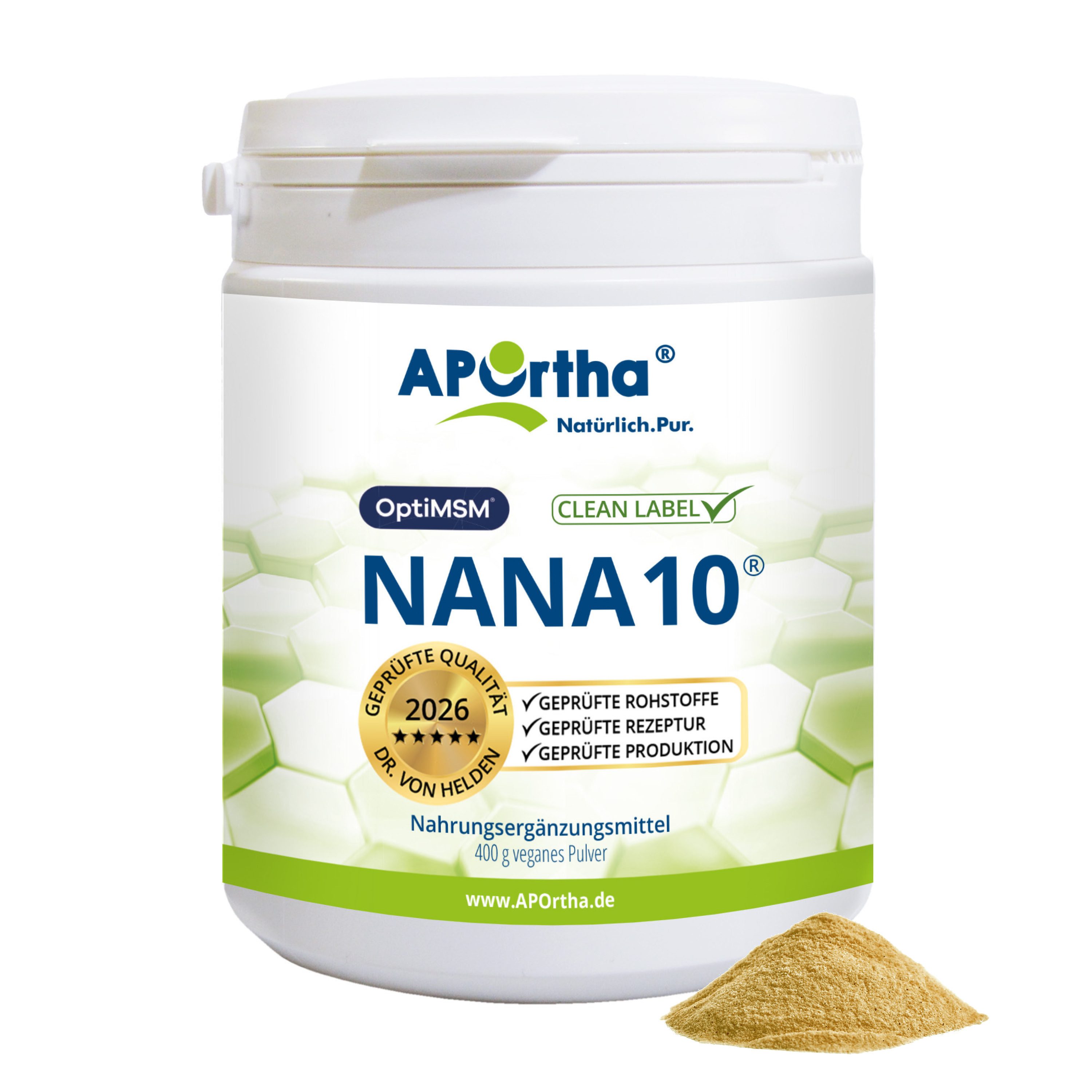 APOrtha APOrtha NANA10® veganes Nährstoffpulver 400 g Pulver, 400 g