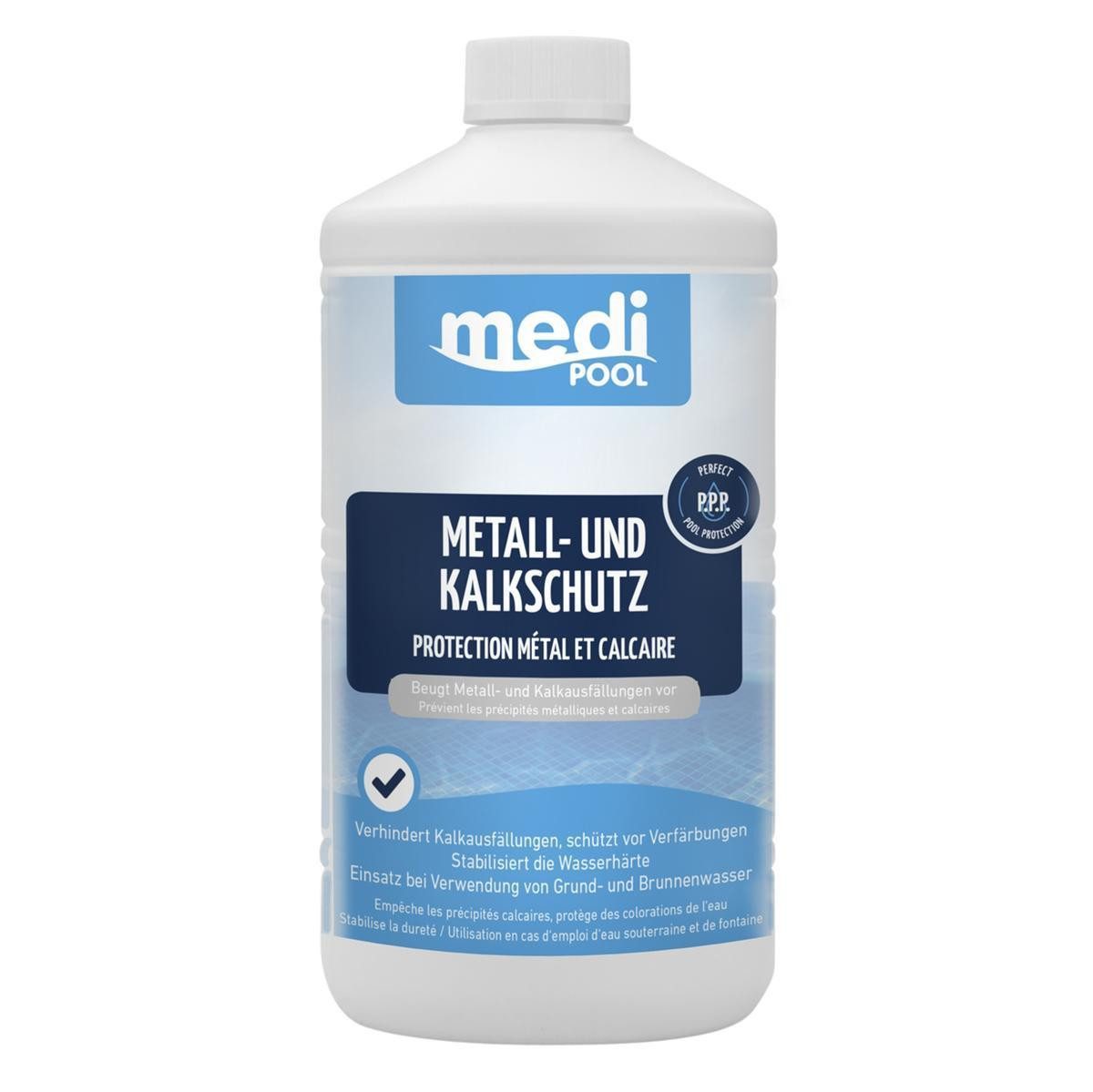 Poolpflege mediPOOL Metall- und Kalkschutz 1 L
