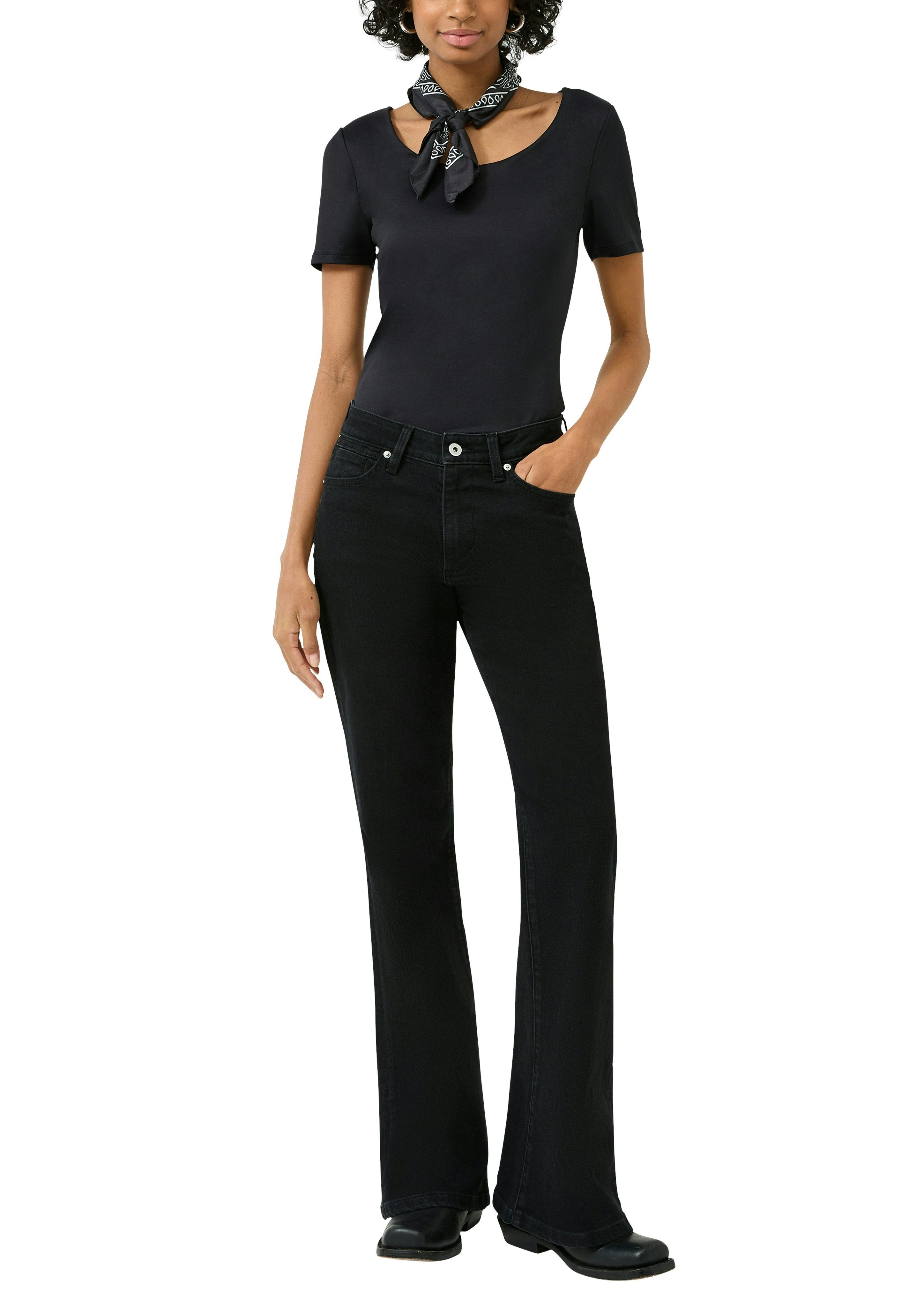 QS 5-Pocket-Jeans mit Schlag und Stretch – Bild 3 von 4