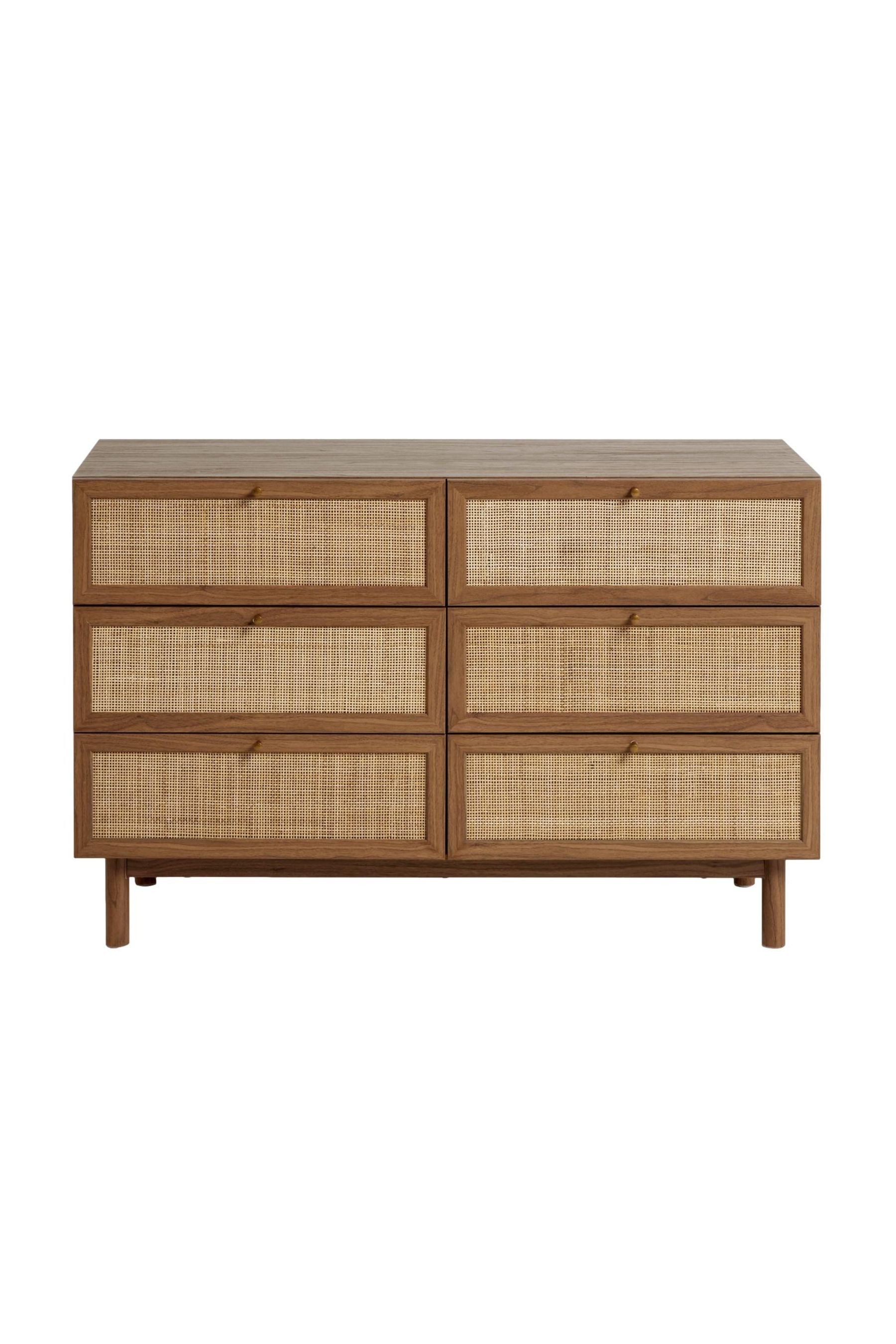 MADE Kommode MADE.COM Pavia Bretie Rattan-Kommode, 6 Schubladen (1 St)