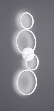 lightling LED Deckenleuchte Sina 4 Ringe, LED fest integriert, Warmweiß, LED Deckenlampe