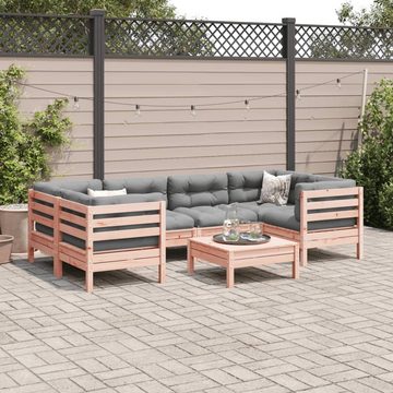 vidaXL Gartenlounge-Set 7-tlg. Garten-Sofagarnitur mit Kissen Massivholz Douglasie, (1-tlg)