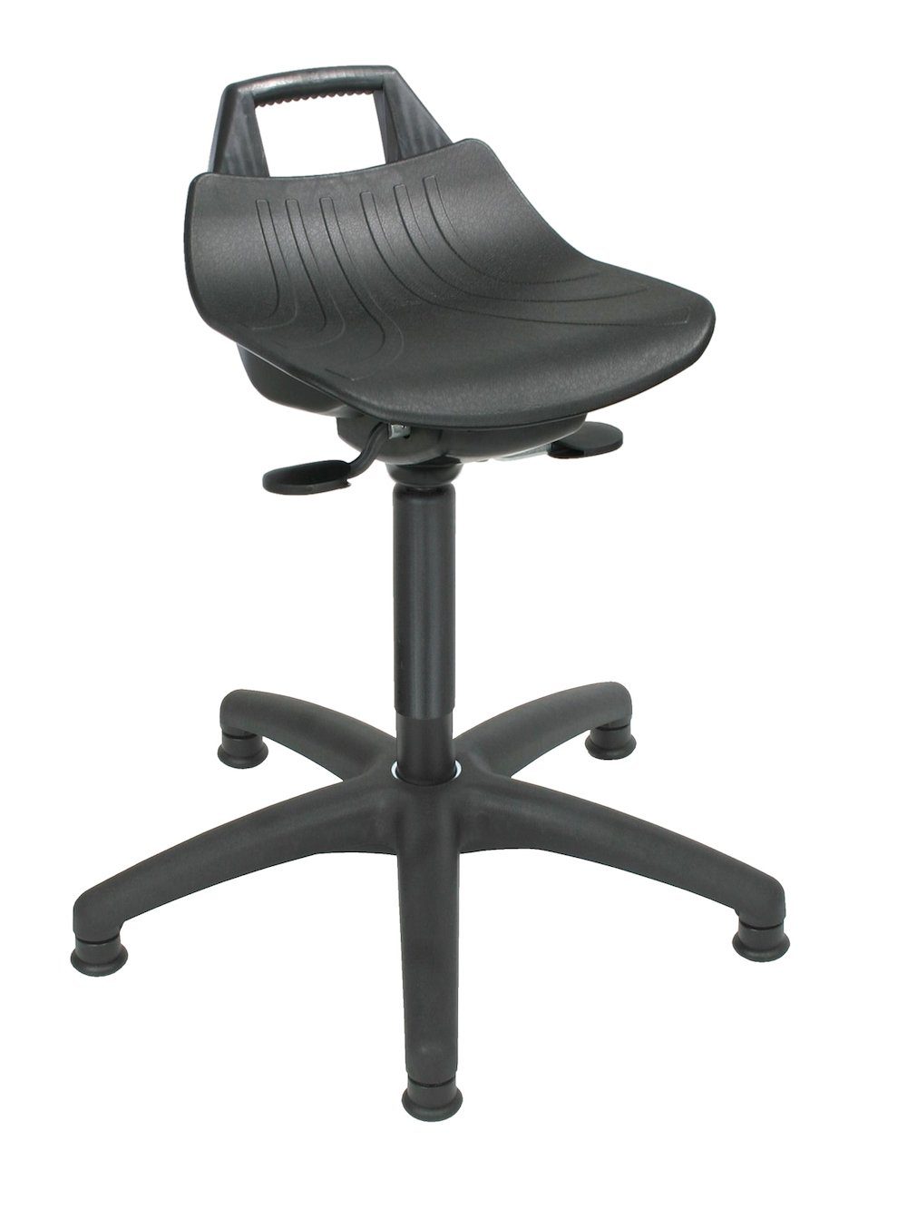 PROREGAL® Stehhilfe Stehhilfe Denver, Sitzh. 56-75cm, Ø63cm, tdw 110kg, Schwarz
