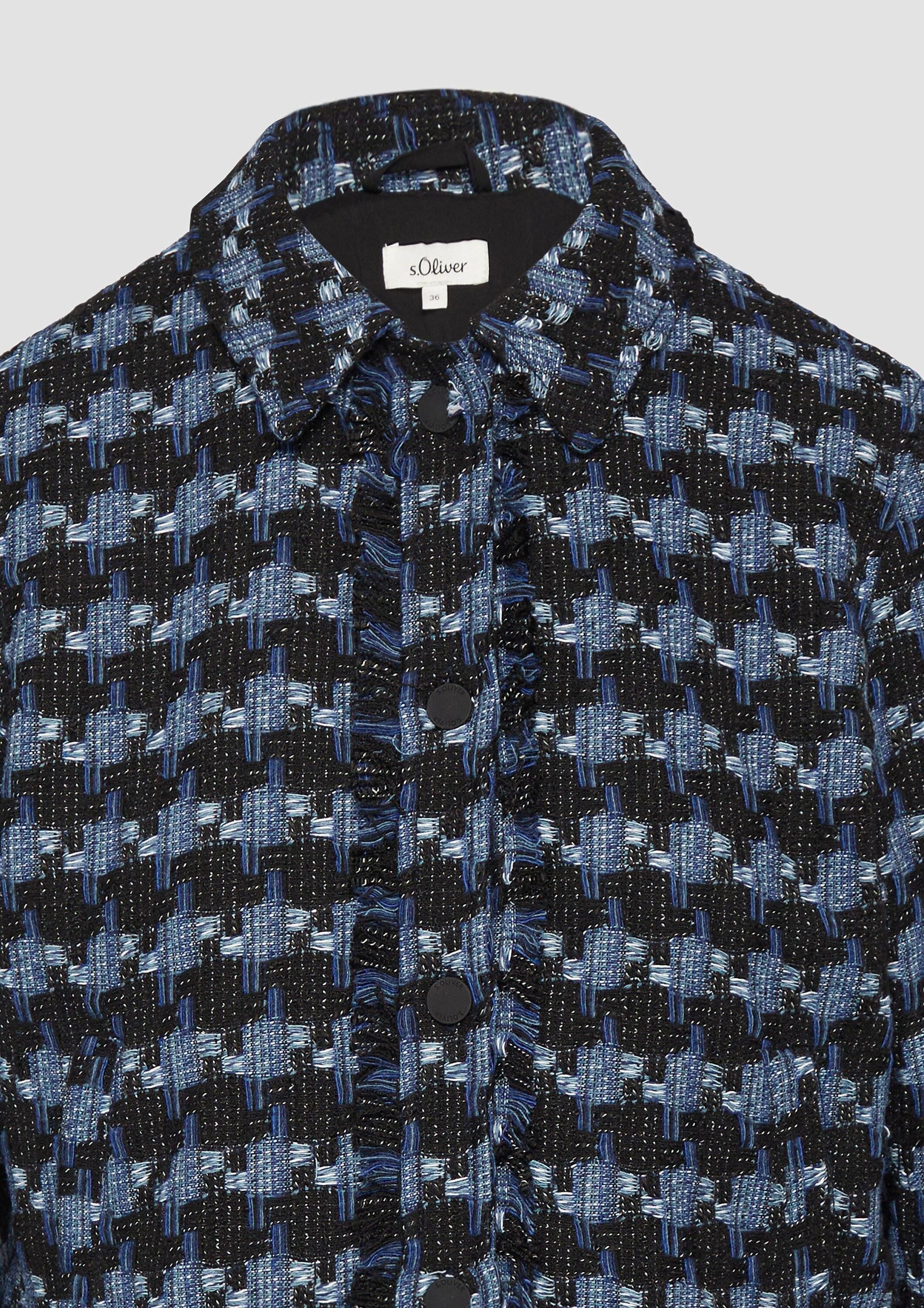 s.Oliver Funktionsjacke Indoor-Jacke Gemusterte Bouclé-Jacke