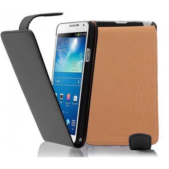Cadorabo Handyhülle Flip Glatt Samsung Galaxy NOTE 3 Klappbare Handy Schutzhülle - Hülle - mit Magnetverschluss