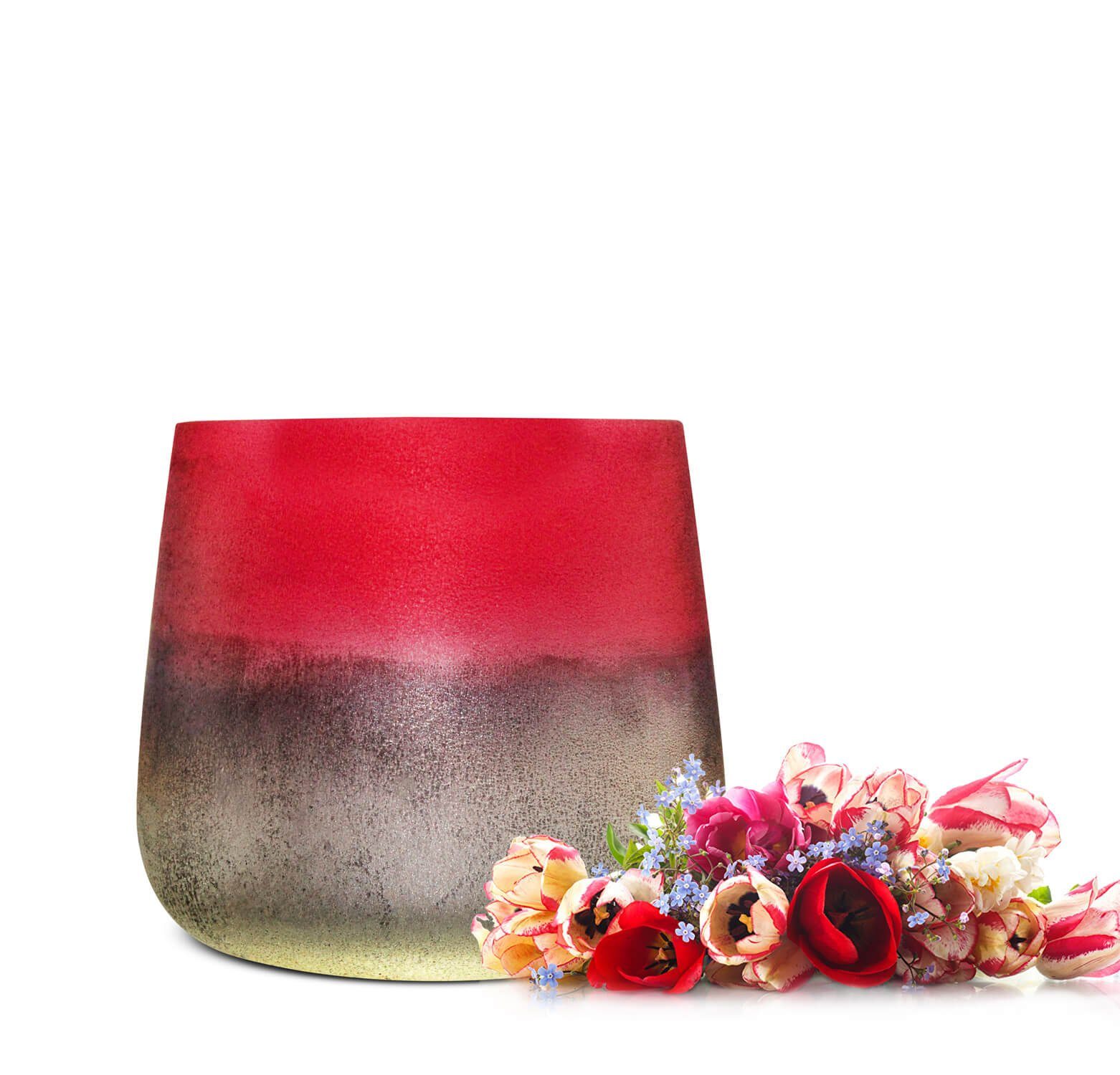 Sendez Blumentopf Blumenvase Barbara Tischvase Glasvase Dekovase Vase Pflanztopf