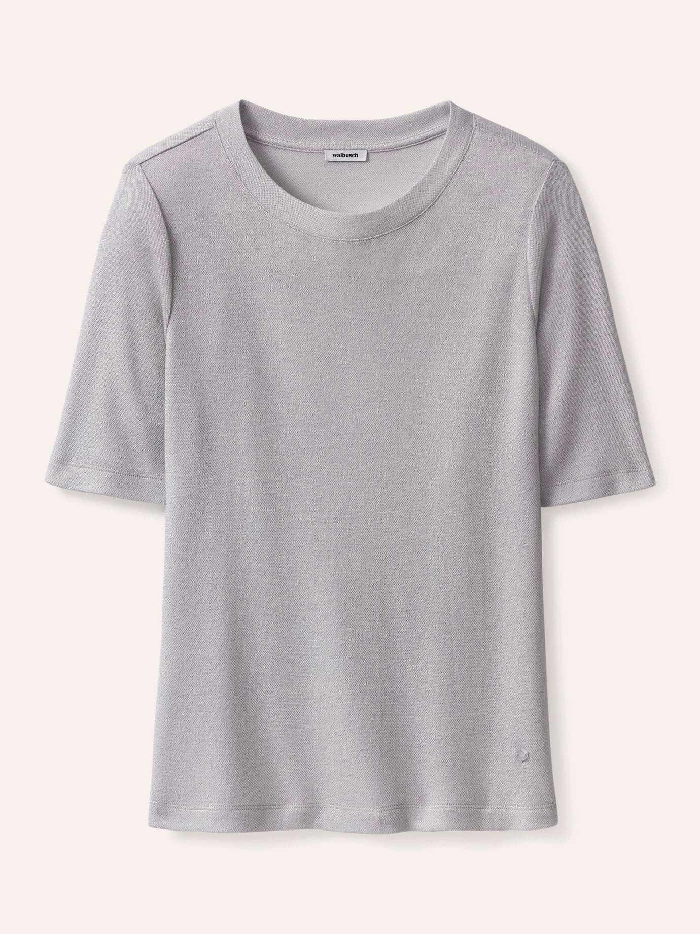 Walbusch T-Shirt Damen Shirt mit Lurex Rundhals Halbarm, pflegeleicht – Bild 2 von 4