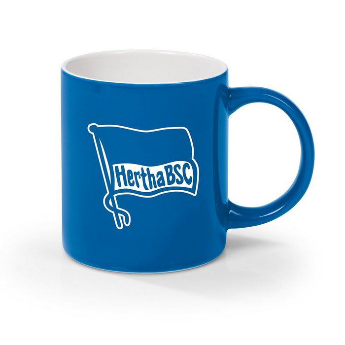 Hertha BSC Berlin Becher Kaffeebecher - 350 ml - blau/weiß mit Logo