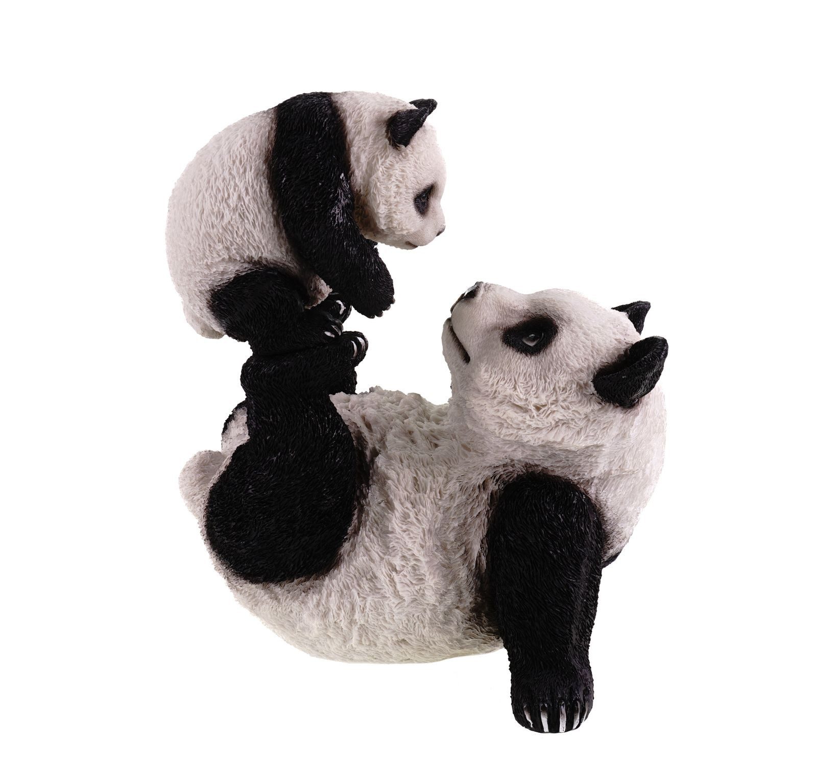 Dekofigur Panda Bär Figur Deko Skulptur Handbemalt Polyresin 25 x 22cm Tierfigur