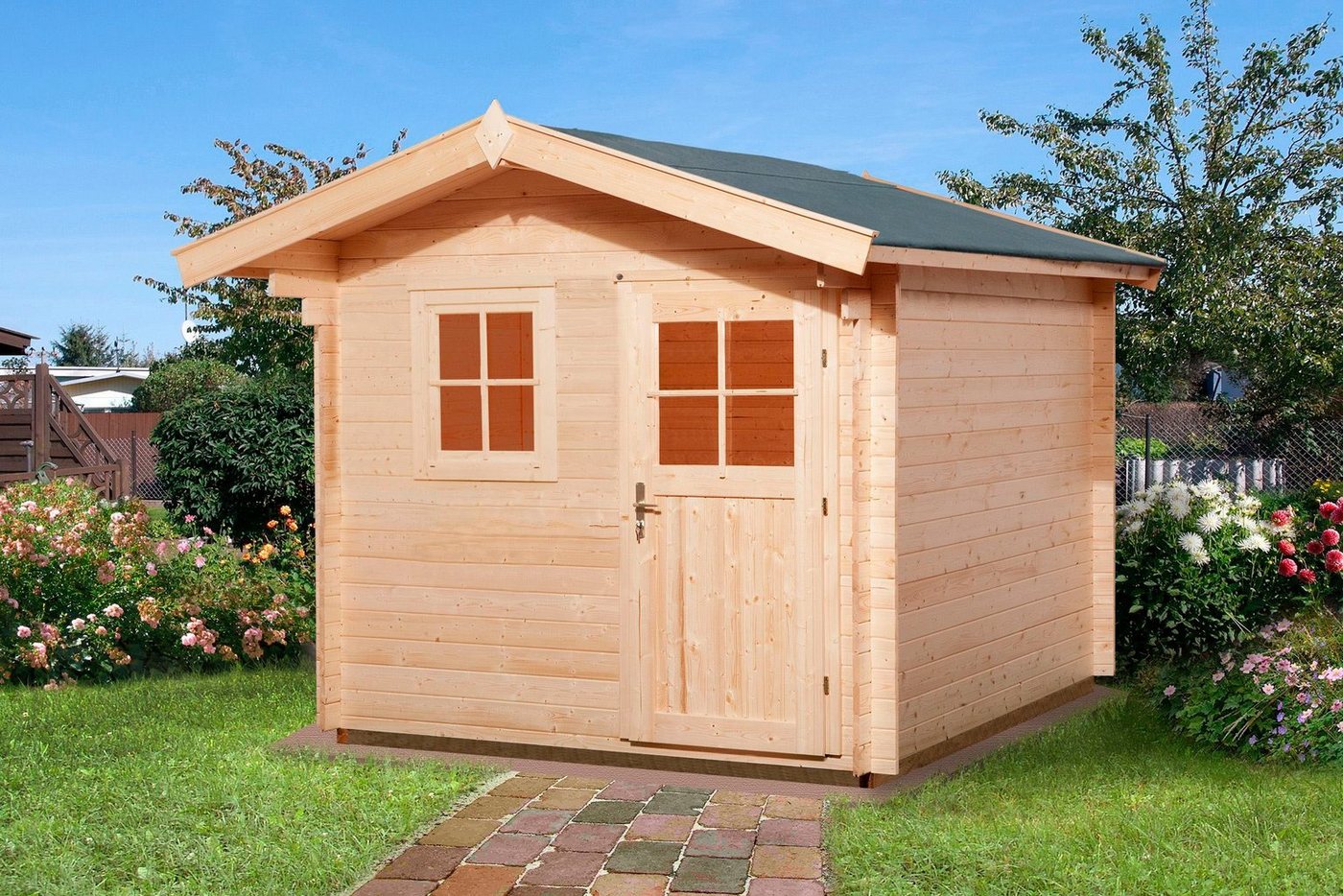 Thumbnail - weka Gartenhaus Premium28 natur, BxT: 300x274 cm