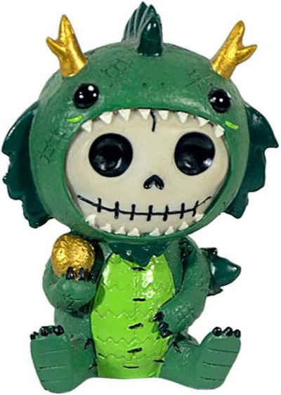 MystiCalls Fantasy-Figur Furrybones Tatsu Dragon Sammlerfigur Totenkopf Horror Halloween Gothic (1 St), Perfektes Geschenk für alle Gothic Liebhaber