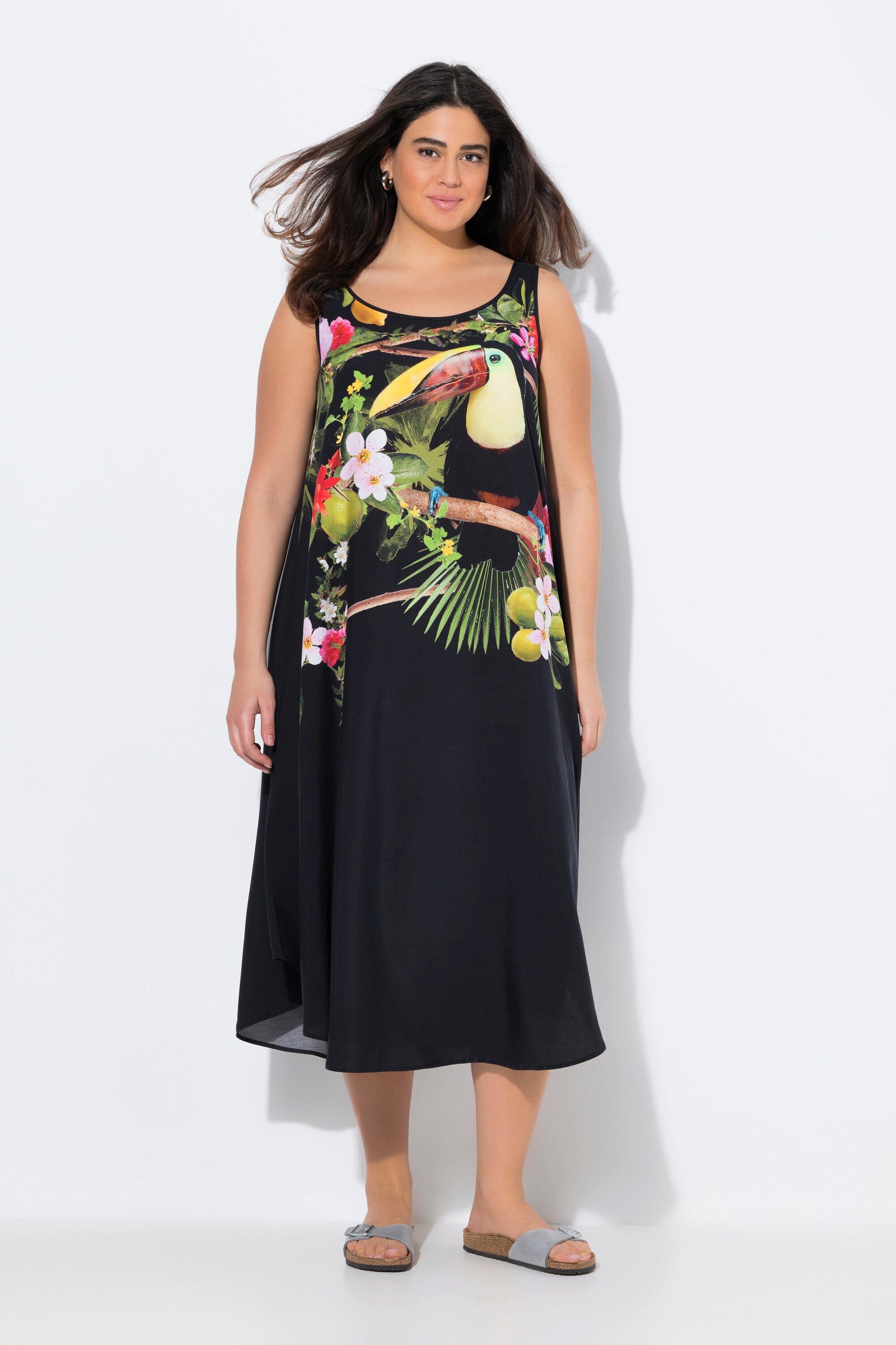Ulla Popken Maxikleid Midikleid Tukan A-Linie günstig online kaufen