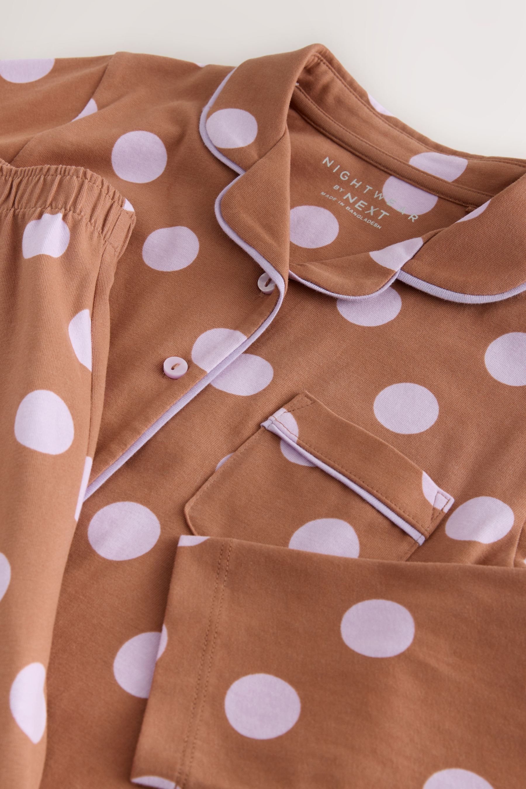 Next Pyjama Durchgeknöpfter Schlafanzug aus Jersey (2 tlg) – Bild 4 von 4