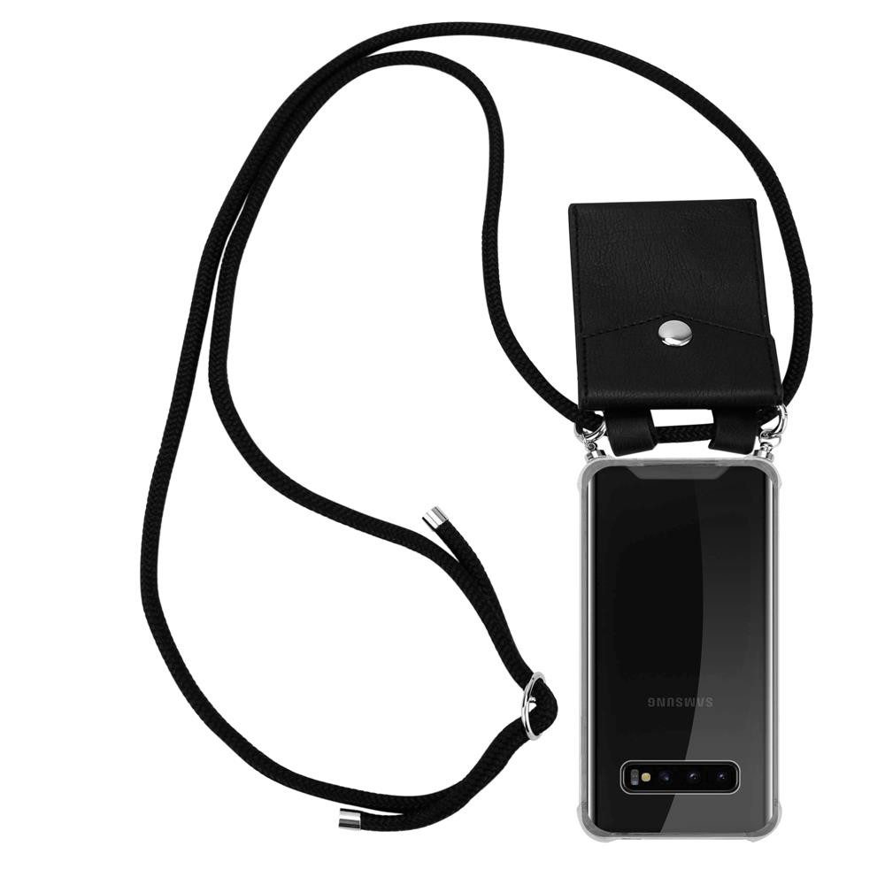 Cadorabo Handyhülle für Samsung Galaxy S10 PLUS Kette Samsung Galaxy S10 PLUS, Flexible TPU Silikon Handy Schutzhülle - Hülle - mit Handykette