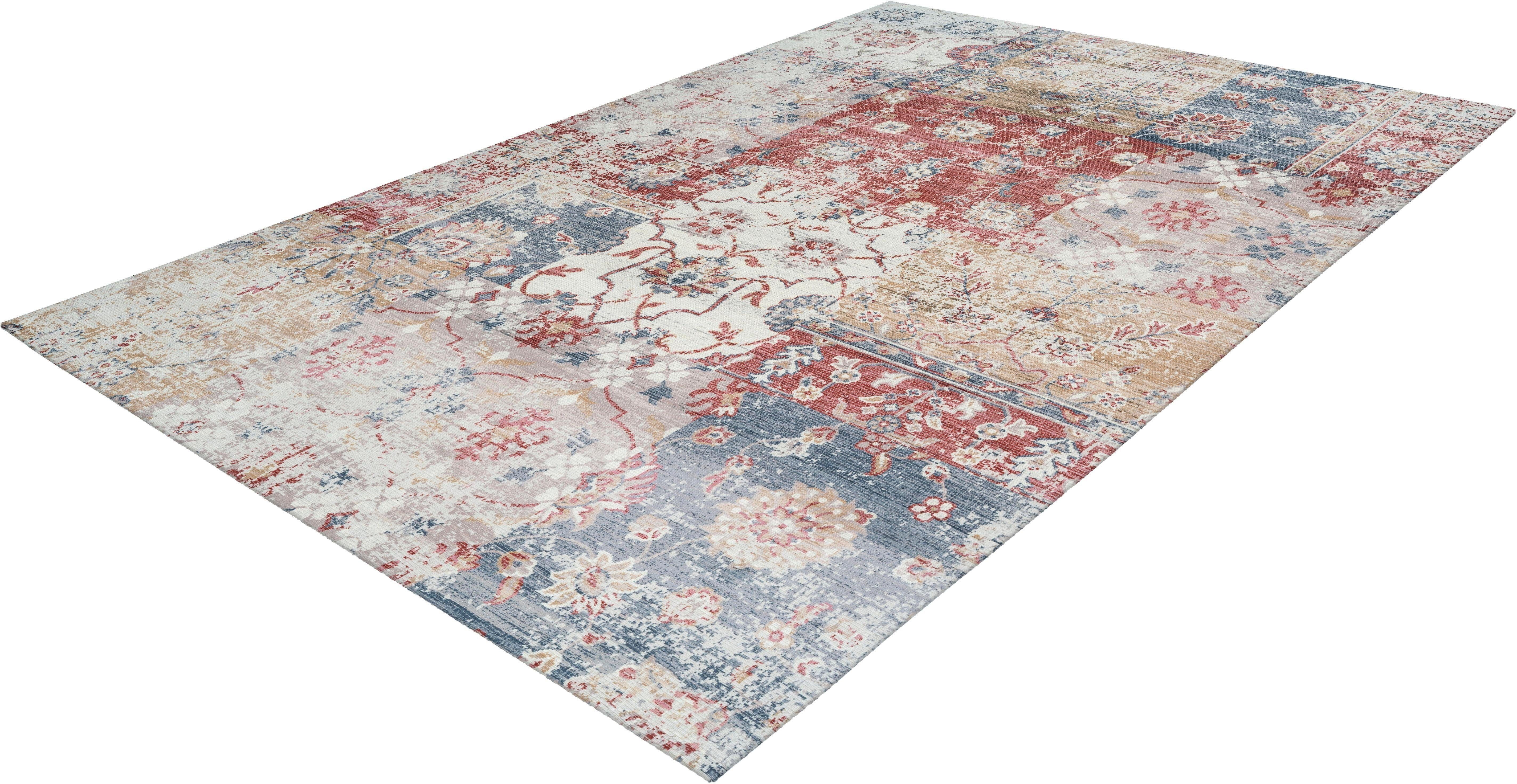 calo-deluxe Teppich Emin 1003, rechteckig, Höhe: 10 mm, reine Baumwolle, Wohnzimmer