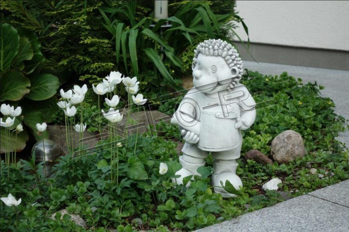 Skulptur Igel Deko Figur Terrasse Statue Dekoration Figuren Stein Garten JVmoebel