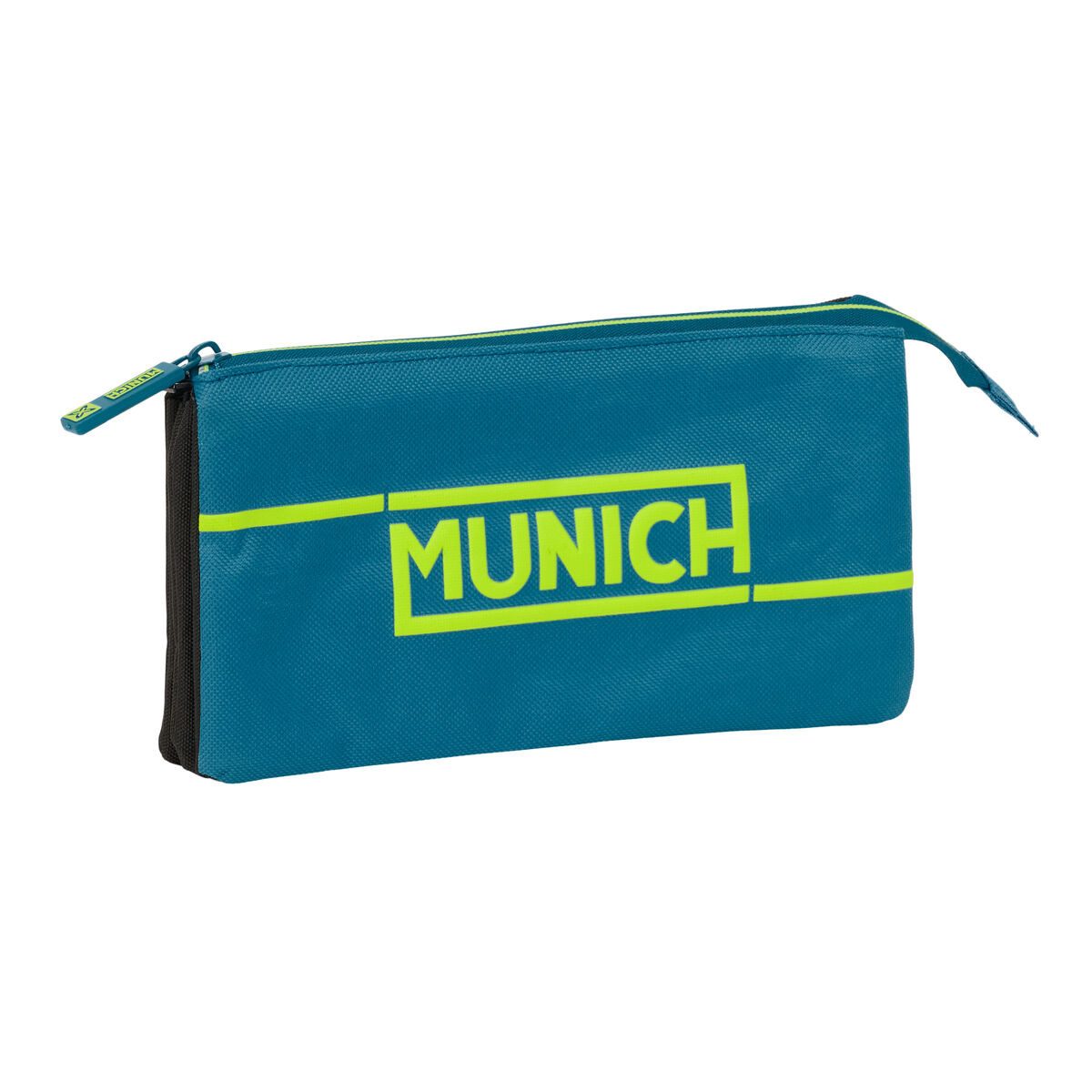 Munich Federtasche 22 x 12 x 3 cm Federmappe Munich Land Schwarz grün 22x12x3 cm