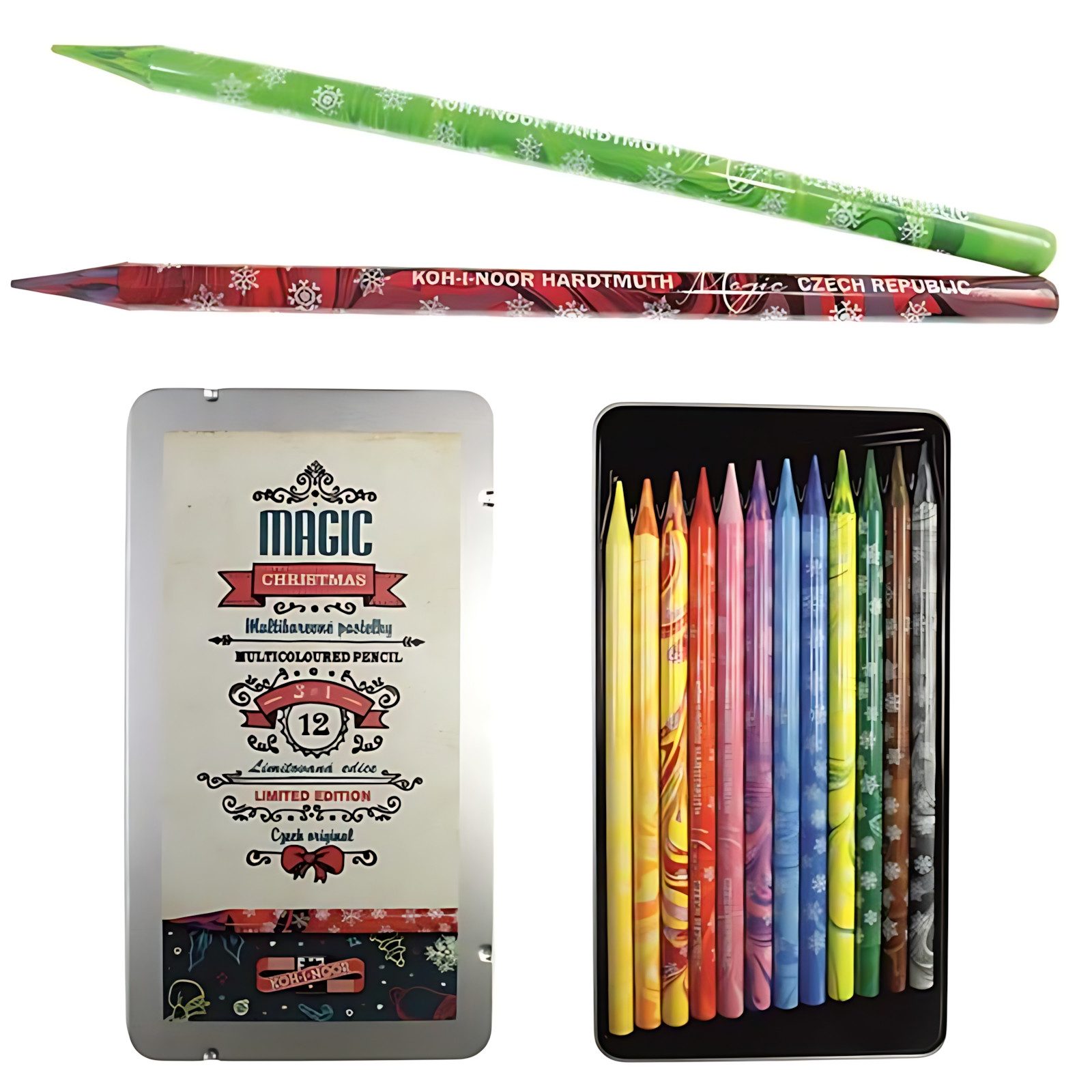 KOH-I-NOOR Buntstift KOH Vollminenfarbstifte Progresso 12er Retro Design