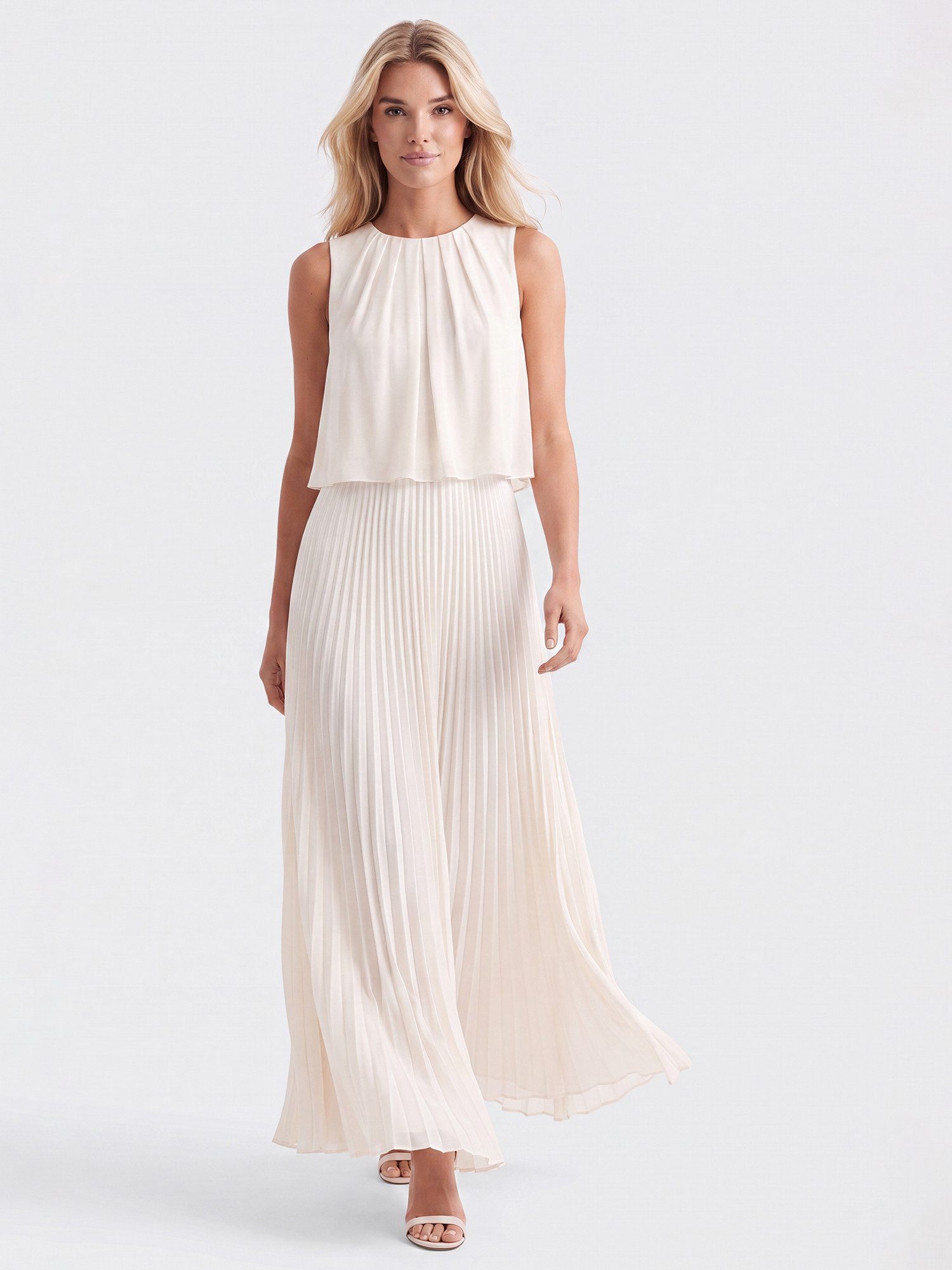 Apart Abendkleid mit Plisseerock