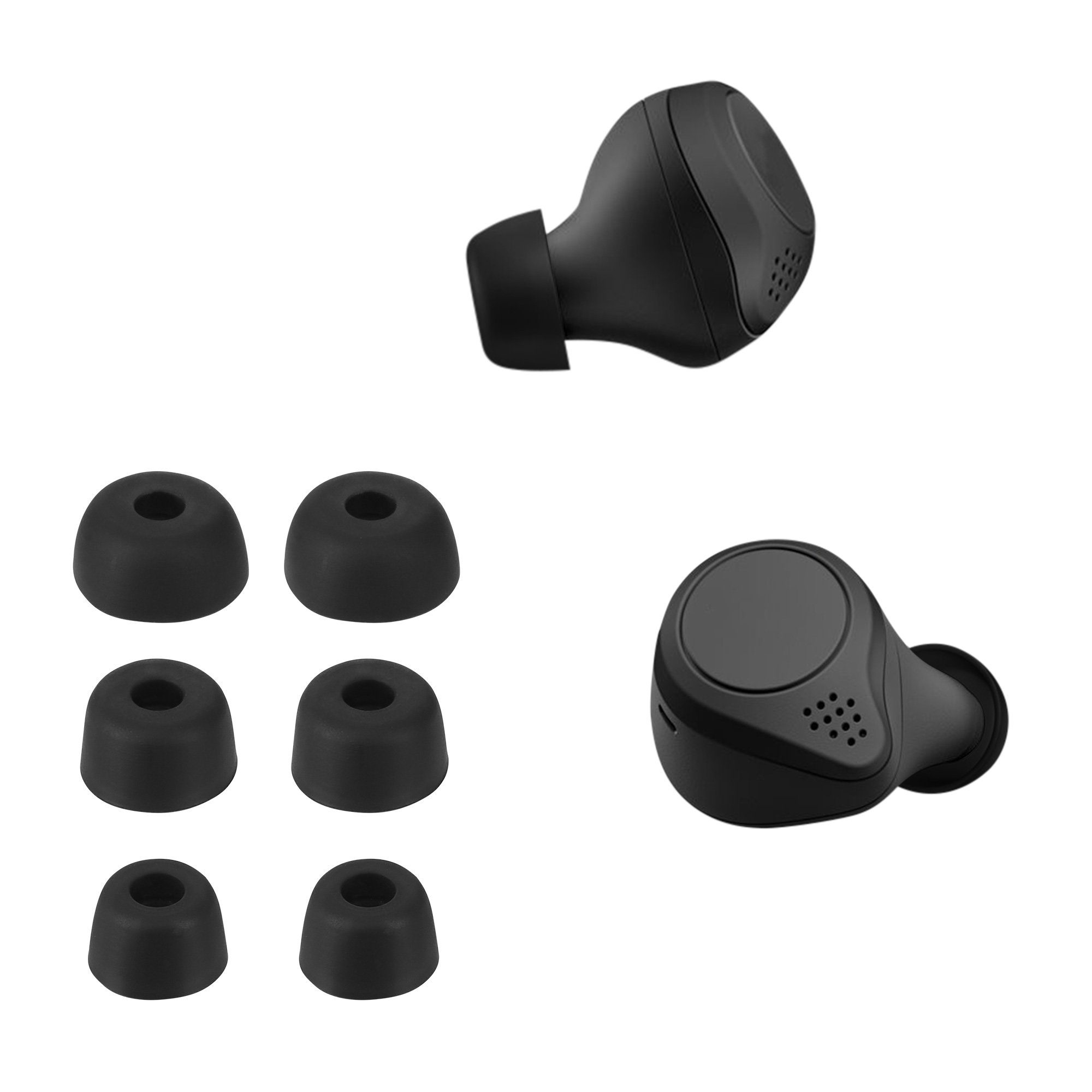 kwmobile 6x Polster für Jabra Elite 7 Pro / Elite 7 Active Ohrpolster (3 Größen - Silikon Ohrstöpsel In-Ear Kopfhörer)