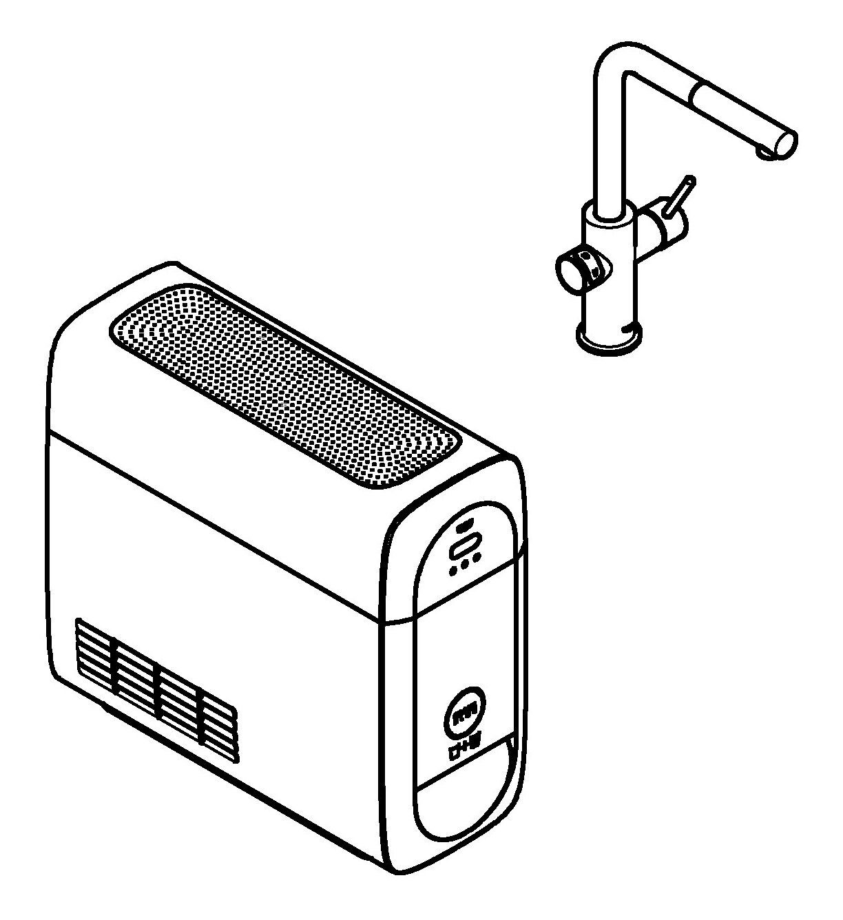 Grohe Küchenarmatur Blue Home Starterkit Spültischarmatur mit L-Auslauf, herausziehbar