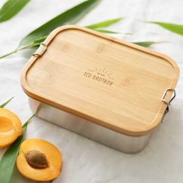 ECO Brotbox Lunchbox Bento Classic + Bamboo Edition, Edelstahl, Bambus, auslaufsicher, Bambusdeckel