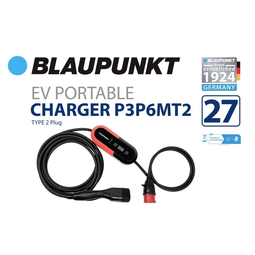 Blaupunkt Elektroauto-Ladestation Blaupunkt P3P6MT2 Mobile Elektro-Auto Ladestation Typ 2 16 A 11 kW