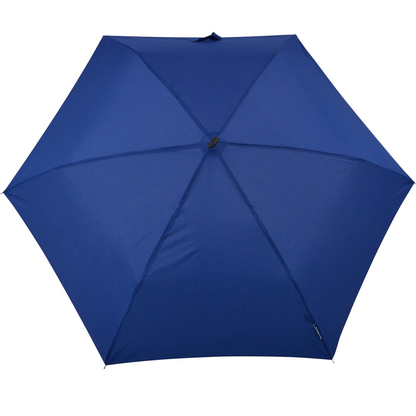 Impliva Taschenregenschirm miniMAX® Flat Schirm, royal-blau perfekt das leichter für Reisegepäck flacher