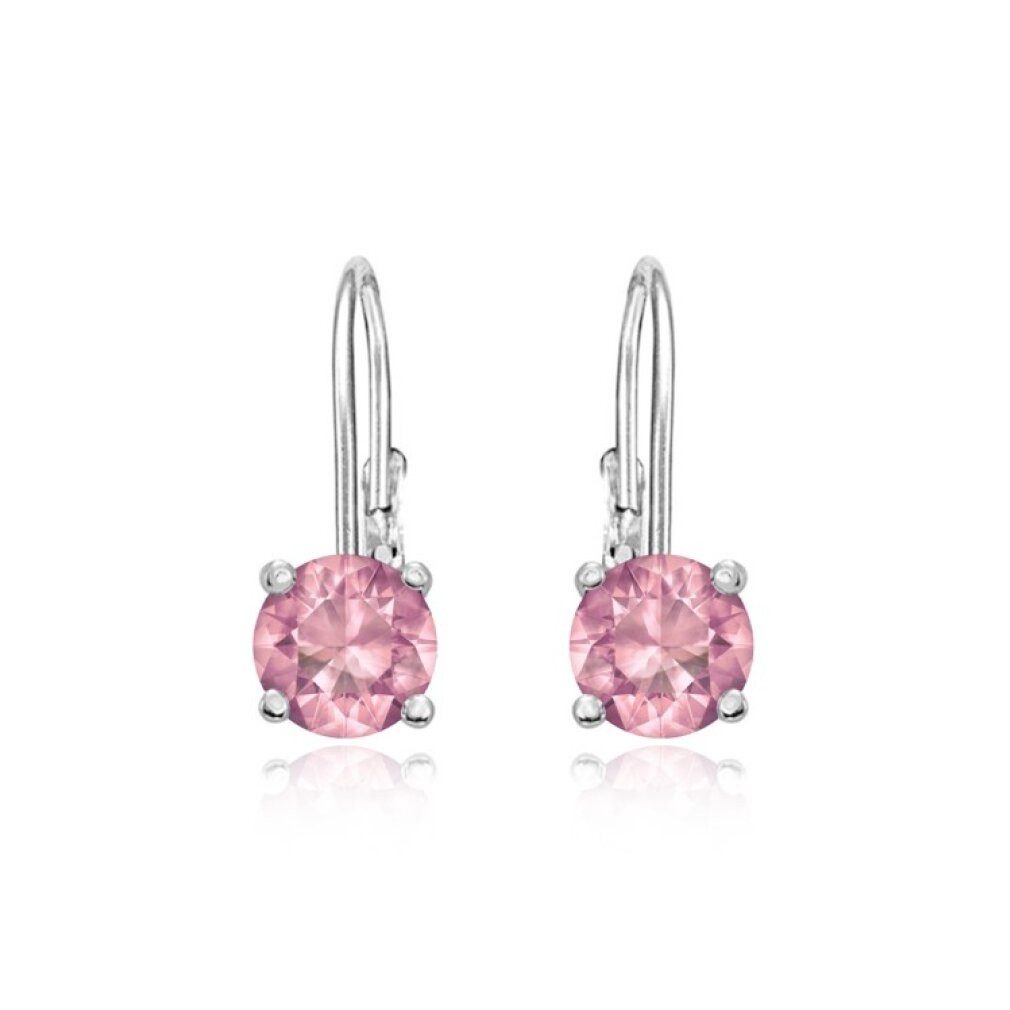 JVD Ohrring-Set Gentle silver earrings with pink zircons SVLE0620XH2R200