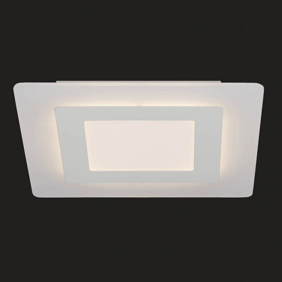 AEG LED Deckenleuchte Xenos, LED fest integriert, Warmweiß, 35 x 35 cm, 3300  lm, warmweiß, Aluminium/Acryl, weiß