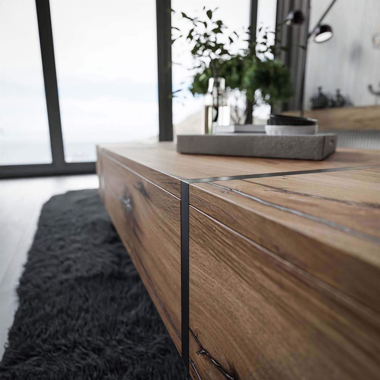 ALLHOUSE24 Couchtisch FLAGSTAFF EICHE Sofatisch 104 günstig online kaufen