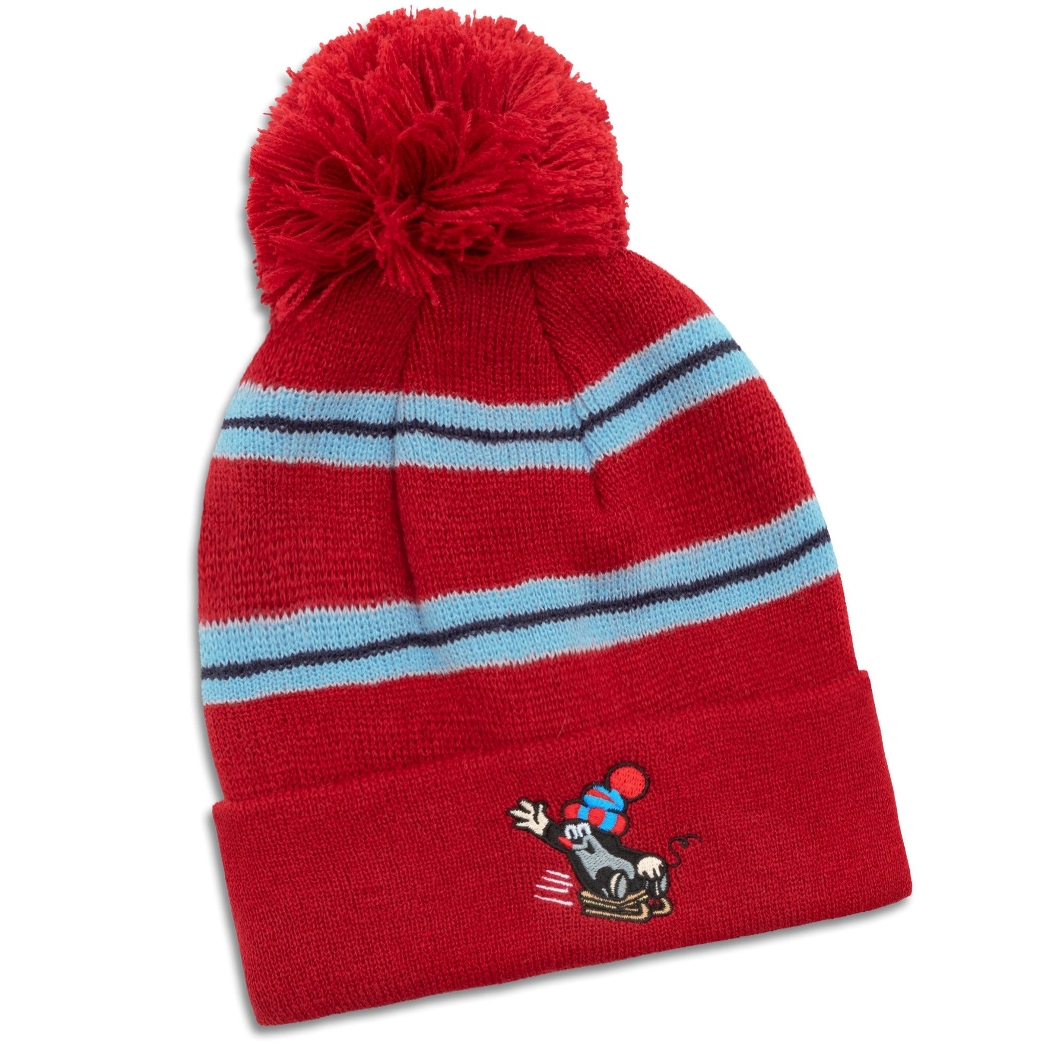 koaa Bommelmütze koaa - Maulwurf "Schlitten" - Beanie red 1-8 Years (Beanie, Beanie, Bommelmütze)
