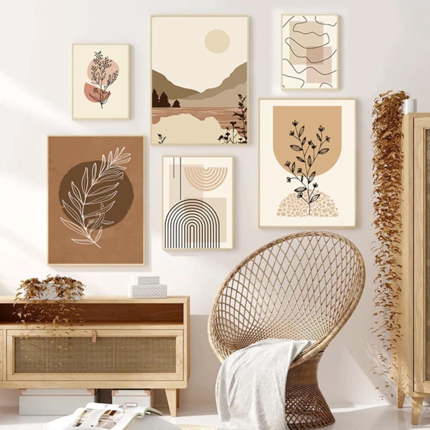 LuxusKollektion Poster 3er Premium Poster Set Modernes Boho Wandbilder Wohn günstig online kaufen